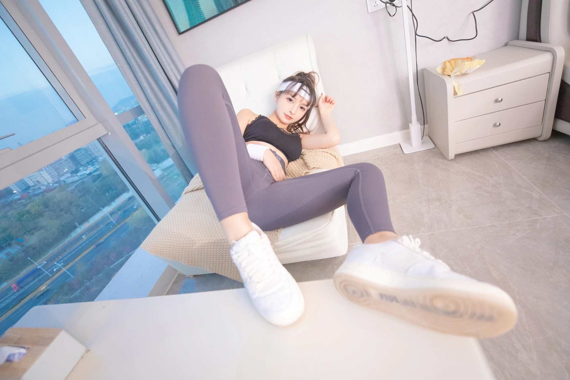 神楽坂真冬 第三季 序号26：健身主题《温度の香り》 [150P2V-620MB]体操服, 内衣, 双马尾, 白丝, 神楽坂真冬, 美腿, 美足, 肉丝