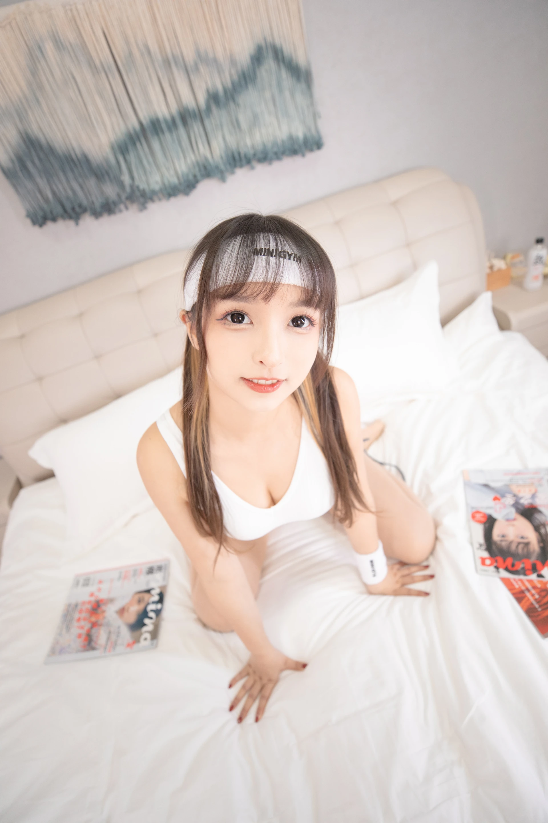 神楽坂真冬 第三季 序号26：健身主题《温度の香り》 [150P2V-620MB]体操服, 内衣, 双马尾, 白丝, 神楽坂真冬, 美腿, 美足, 肉丝