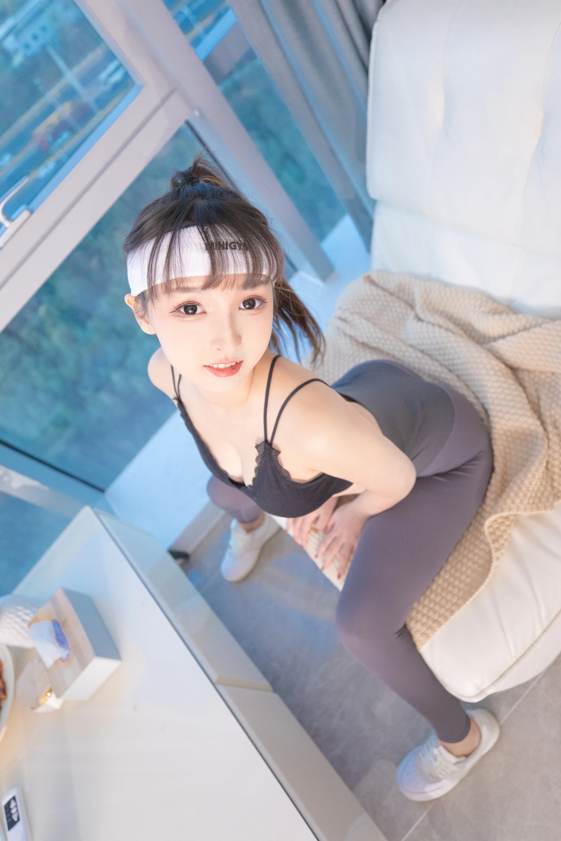 神楽坂真冬 第三季 序号26：健身主题《温度の香り》 [150P2V-620MB]体操服, 内衣, 双马尾, 白丝, 神楽坂真冬, 美腿, 美足, 肉丝