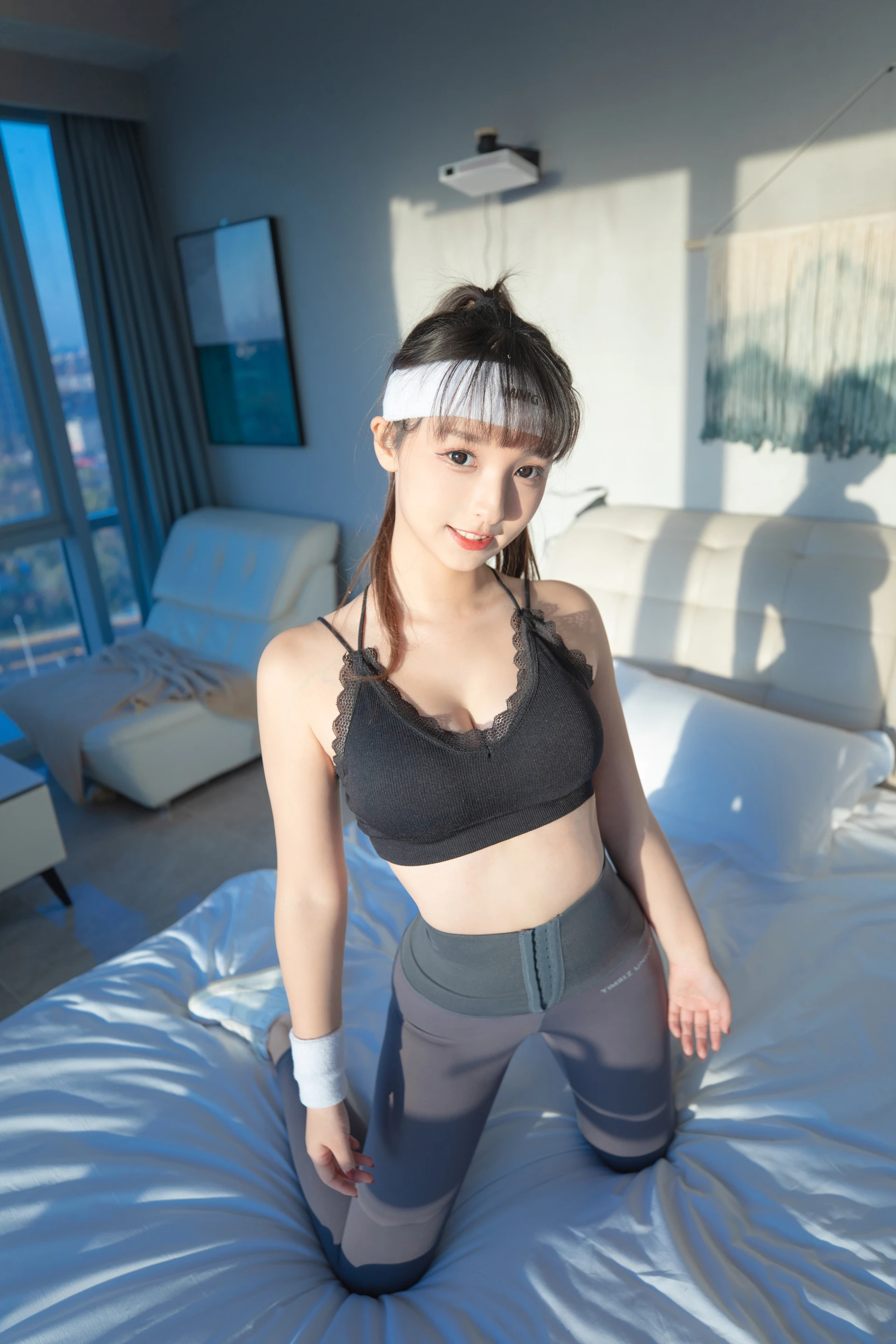 神楽坂真冬 第三季 序号26：健身主题《温度の香り》 [150P2V-620MB]体操服, 内衣, 双马尾, 白丝, 神楽坂真冬, 美腿, 美足, 肉丝