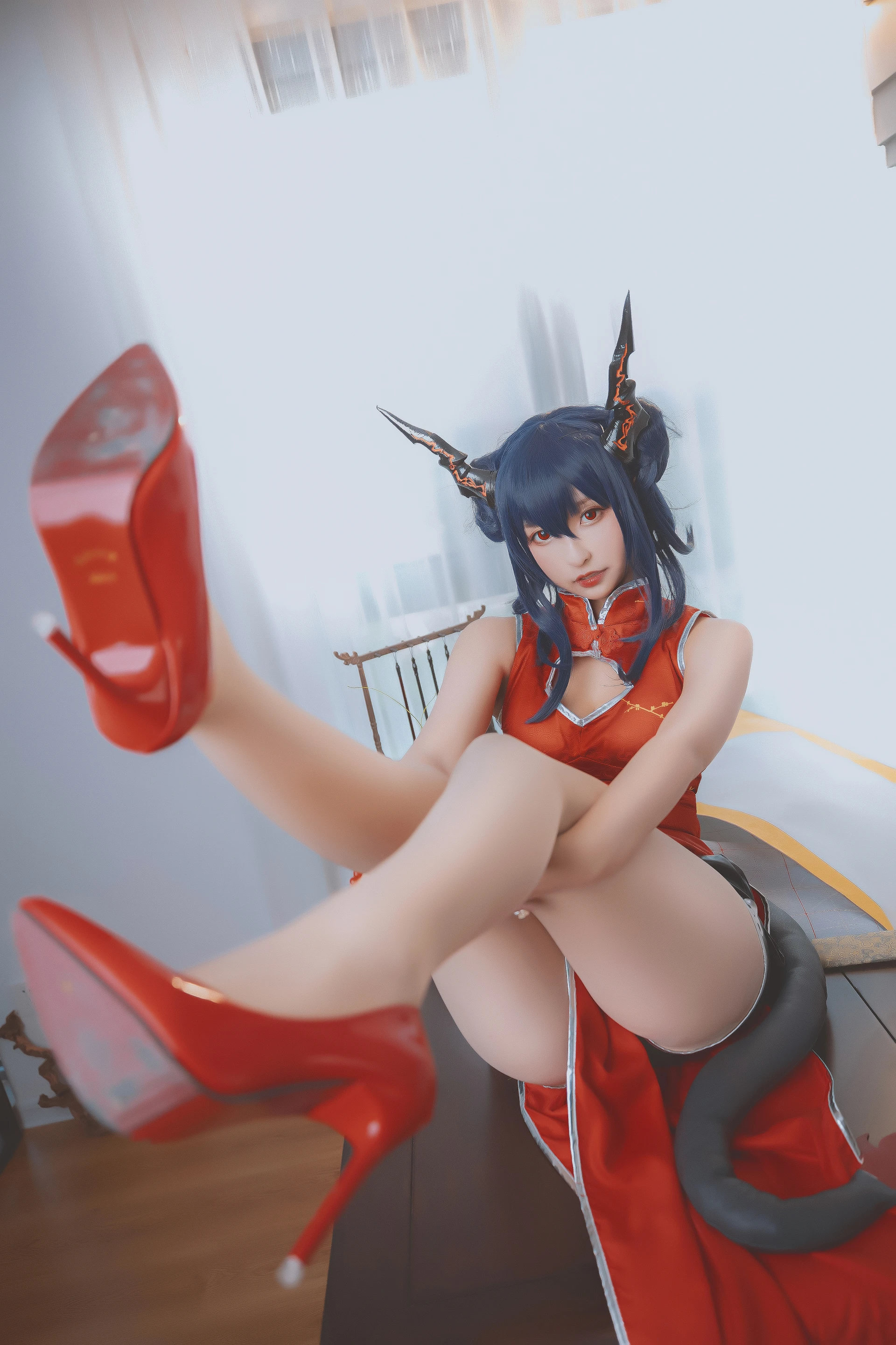 神楽坂真冬 第三季 序号7：《刀ノ語》陈&妖刀姬cos [150P3V-755MB]内衣, 旗袍, 白丝, 神楽坂真冬, 美腿, 美足, 肉丝