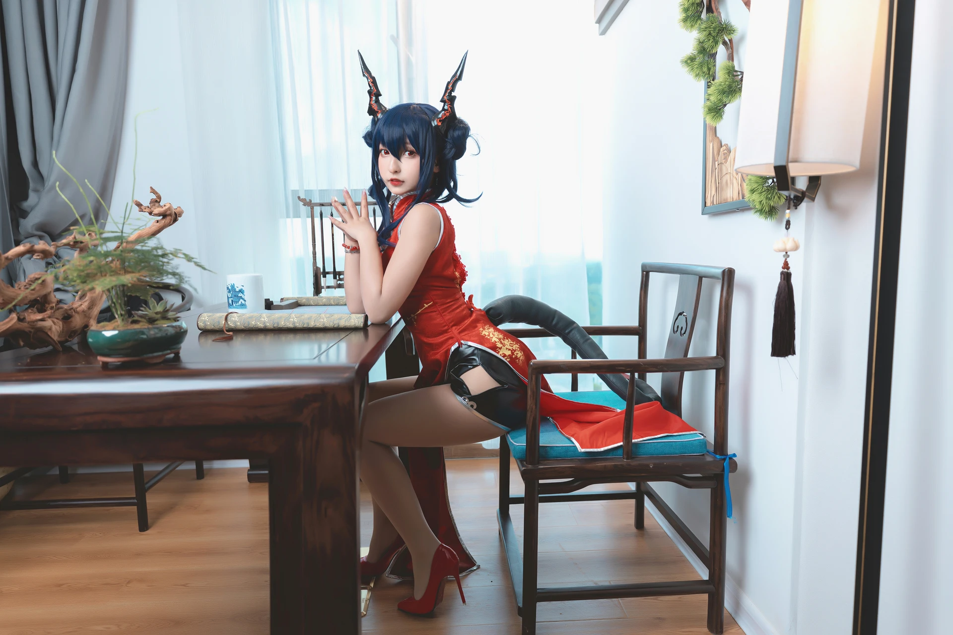 神楽坂真冬 第三季 序号7：《刀ノ語》陈&妖刀姬cos [150P3V-755MB]内衣, 旗袍, 白丝, 神楽坂真冬, 美腿, 美足, 肉丝