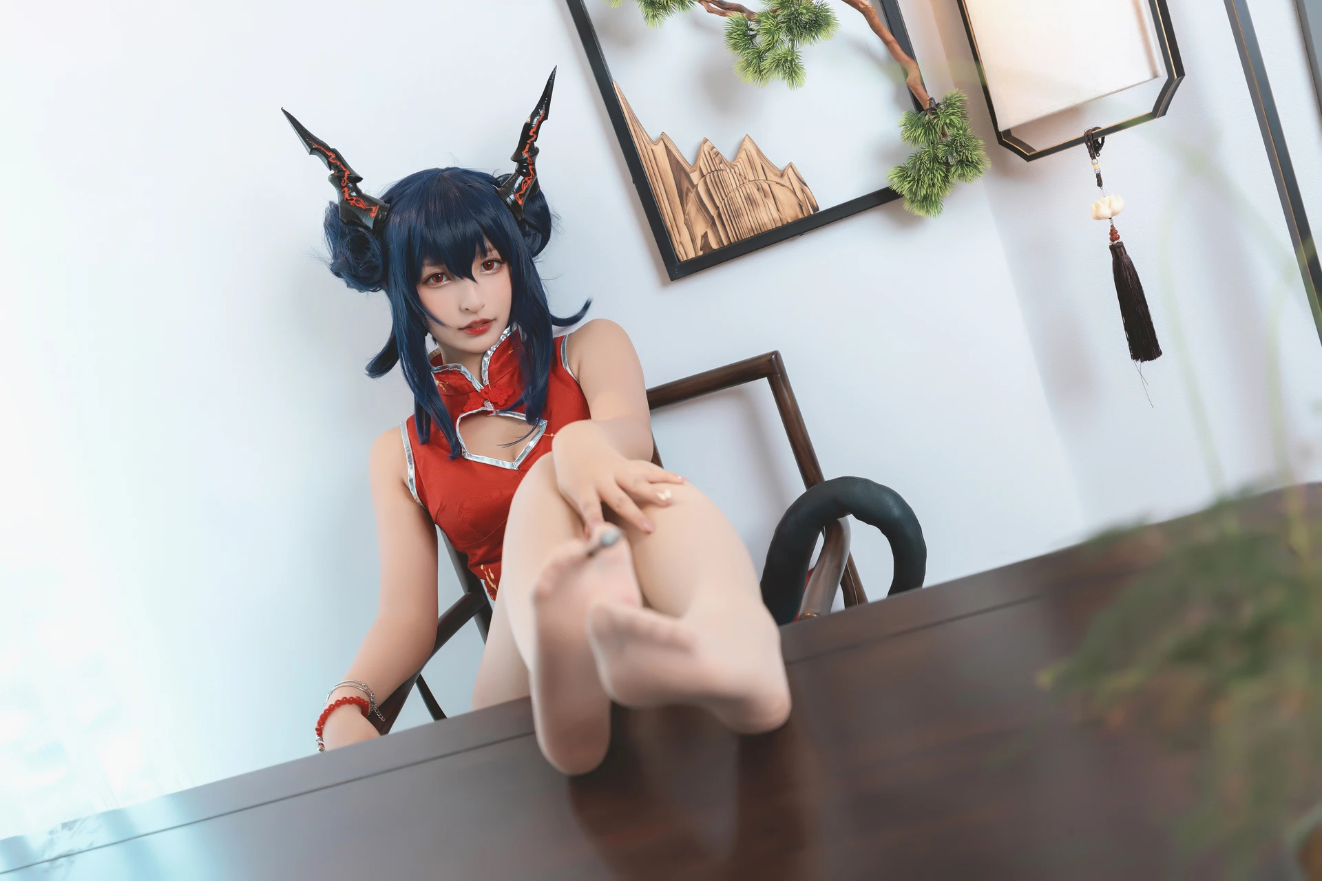 神楽坂真冬 第三季 序号7：《刀ノ語》陈&妖刀姬cos [150P3V-755MB]内衣, 旗袍, 白丝, 神楽坂真冬, 美腿, 美足, 肉丝