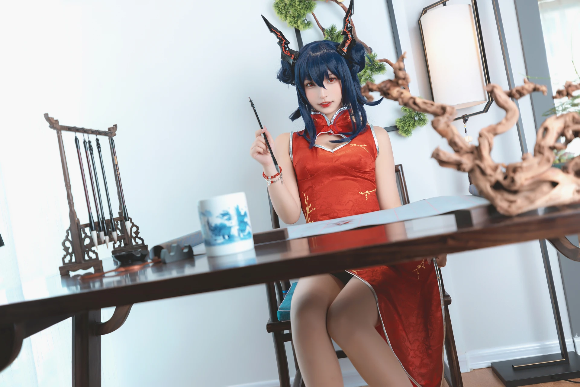 神楽坂真冬 第三季 序号7：《刀ノ語》陈&妖刀姬cos [150P3V-755MB]内衣, 旗袍, 白丝, 神楽坂真冬, 美腿, 美足, 肉丝