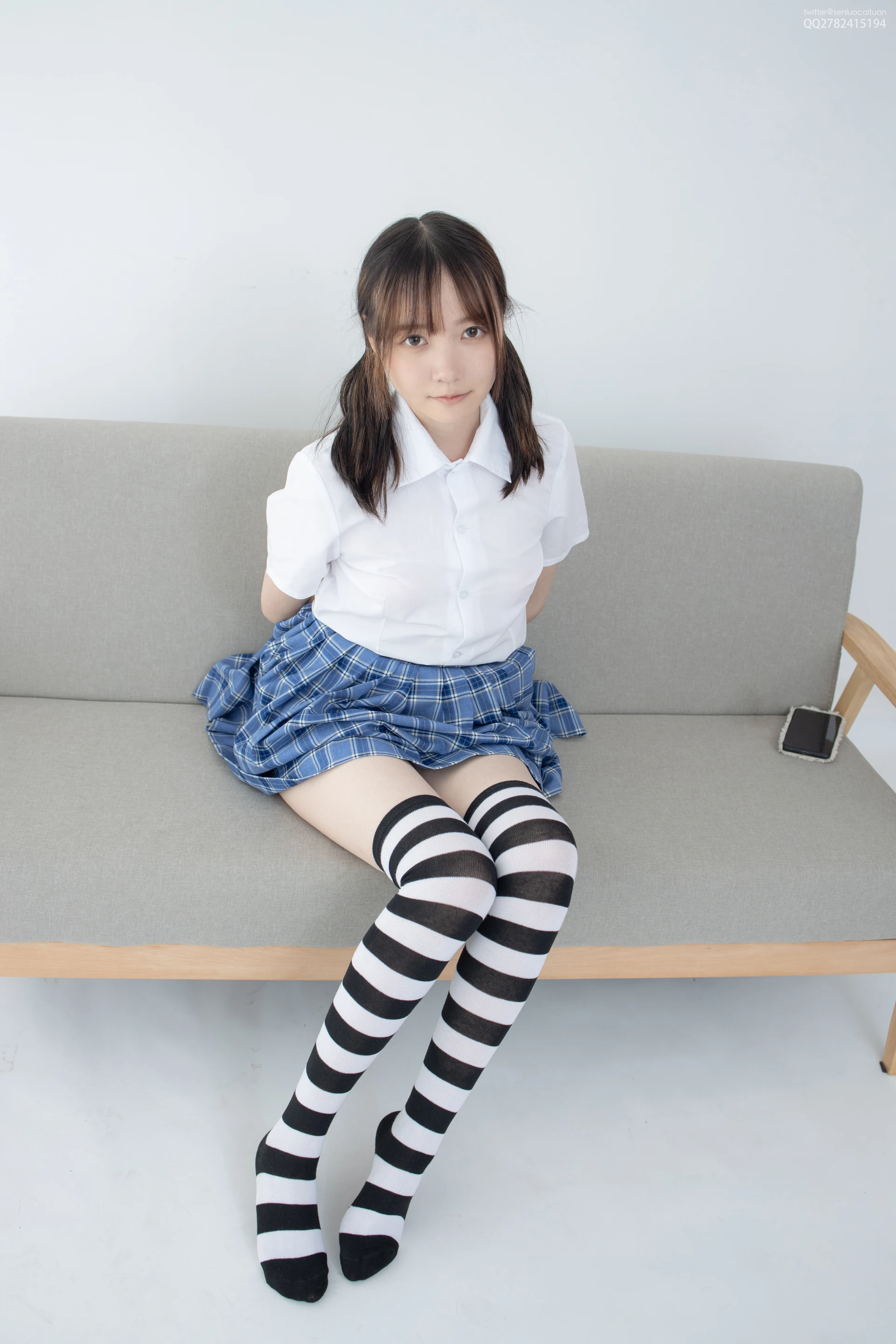 JKFUN-百圆定制 1-4 Aika 黑白高筒 [36P1V-1.52G]Aika, JKFUN, 可爱, 森萝财团, 美腿