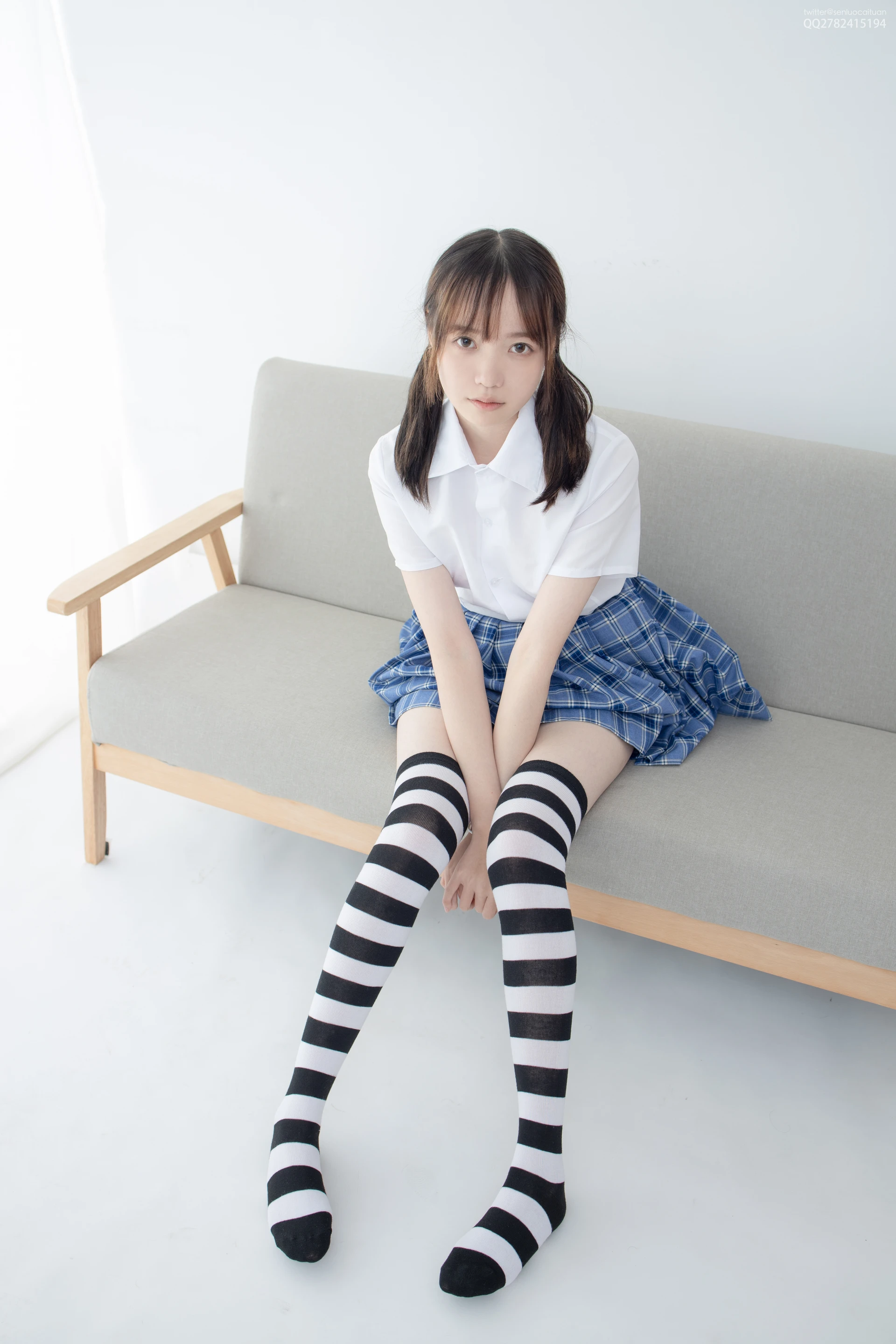 JKFUN-百圆定制 1-4 Aika 黑白高筒 [36P1V-1.52G]Aika, JKFUN, 可爱, 森萝财团, 美腿