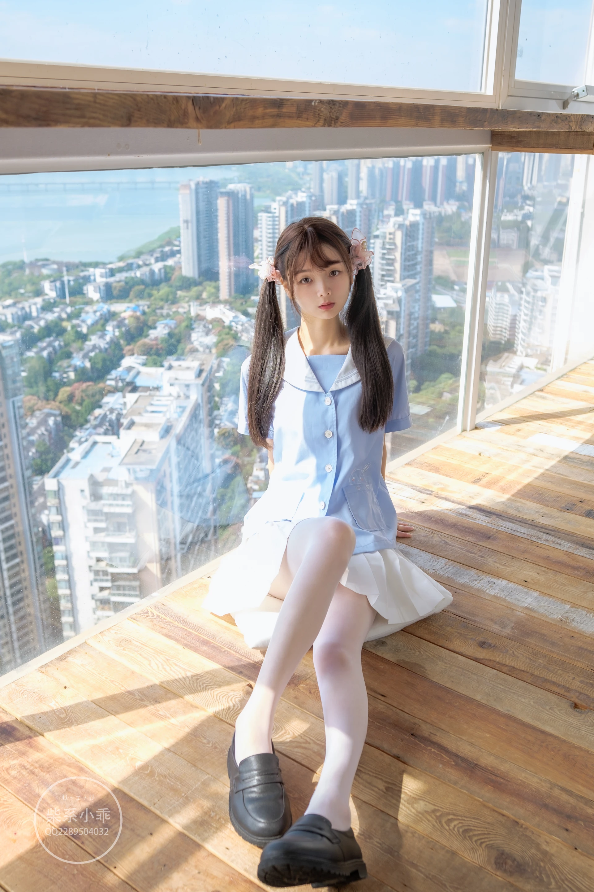 稚乖画册 晴空-01 赤西夜夜 白丝双马尾JK制服 [79P-600.9MB]JK, JK制服, 双马尾, 可爱, 晴空, 白丝, 稚乖画册, 美腿, 美足, 赤西夜夜