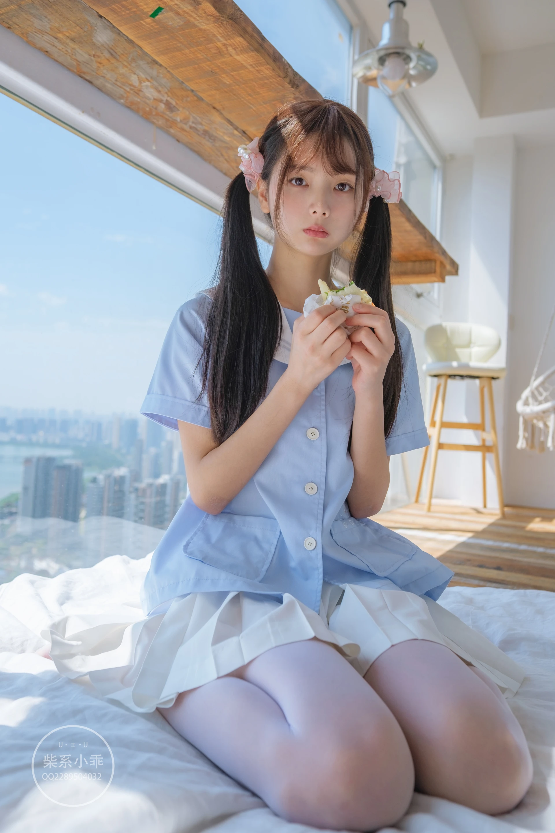 稚乖画册 晴空-01 赤西夜夜 白丝双马尾JK制服 [79P-600.9MB]JK, JK制服, 双马尾, 可爱, 晴空, 白丝, 稚乖画册, 美腿, 美足, 赤西夜夜