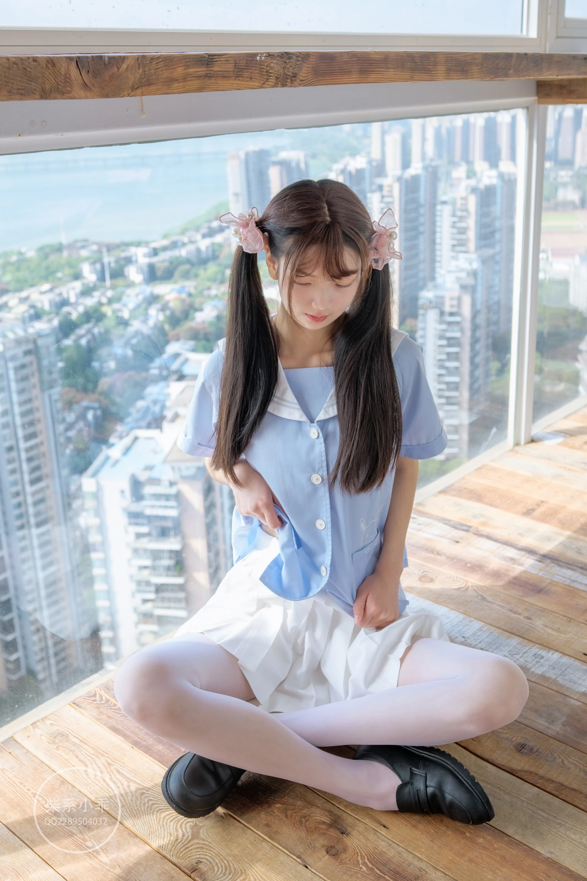 稚乖画册 晴空-01 赤西夜夜 白丝双马尾JK制服 [79P-600.9MB]JK, JK制服, 双马尾, 可爱, 晴空, 白丝, 稚乖画册, 美腿, 美足, 赤西夜夜