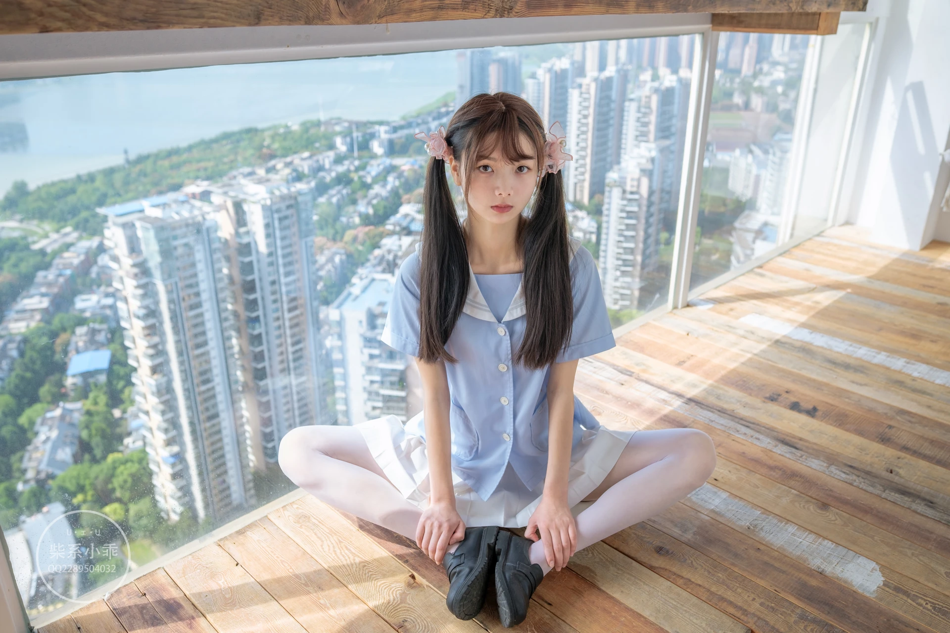 稚乖画册 晴空-01 赤西夜夜 白丝双马尾JK制服 [79P-600.9MB]JK, JK制服, 双马尾, 可爱, 晴空, 白丝, 稚乖画册, 美腿, 美足, 赤西夜夜