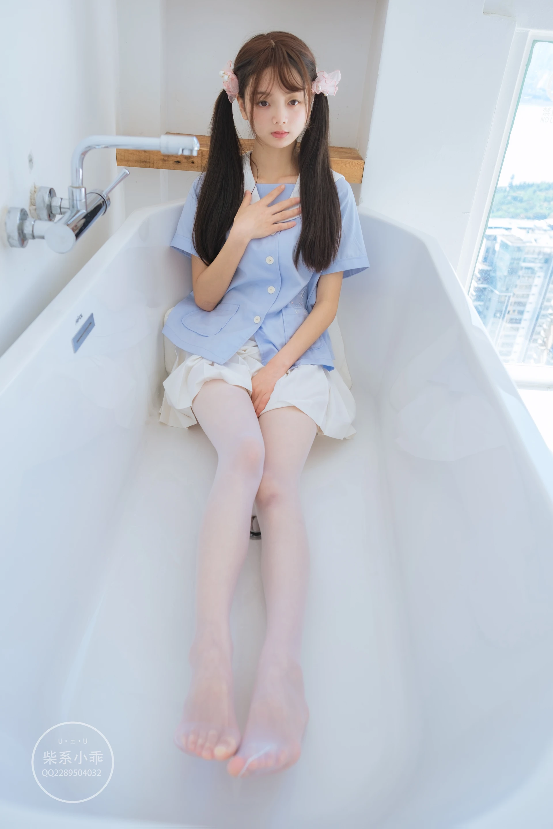 稚乖画册 晴空-01 赤西夜夜 白丝双马尾JK制服 [79P-600.9MB]JK, JK制服, 双马尾, 可爱, 晴空, 白丝, 稚乖画册, 美腿, 美足, 赤西夜夜