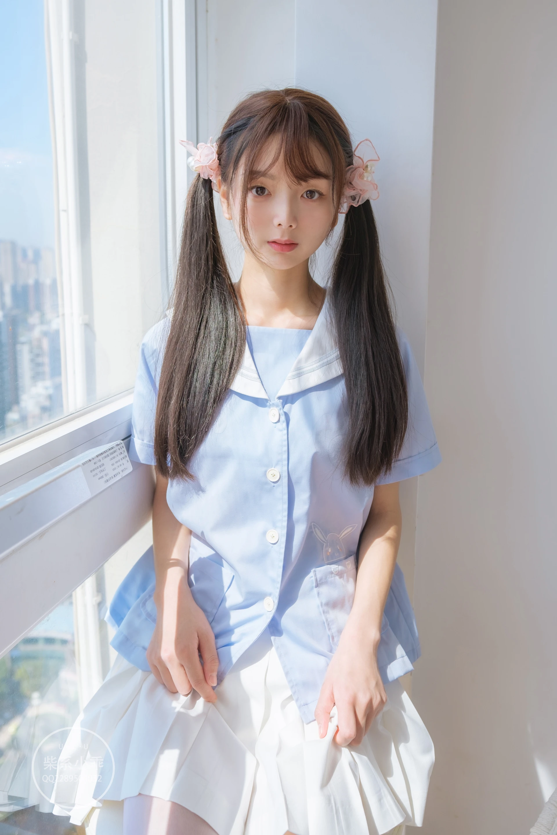 稚乖画册 晴空-01 赤西夜夜 白丝双马尾JK制服 [79P-600.9MB]JK, JK制服, 双马尾, 可爱, 晴空, 白丝, 稚乖画册, 美腿, 美足, 赤西夜夜