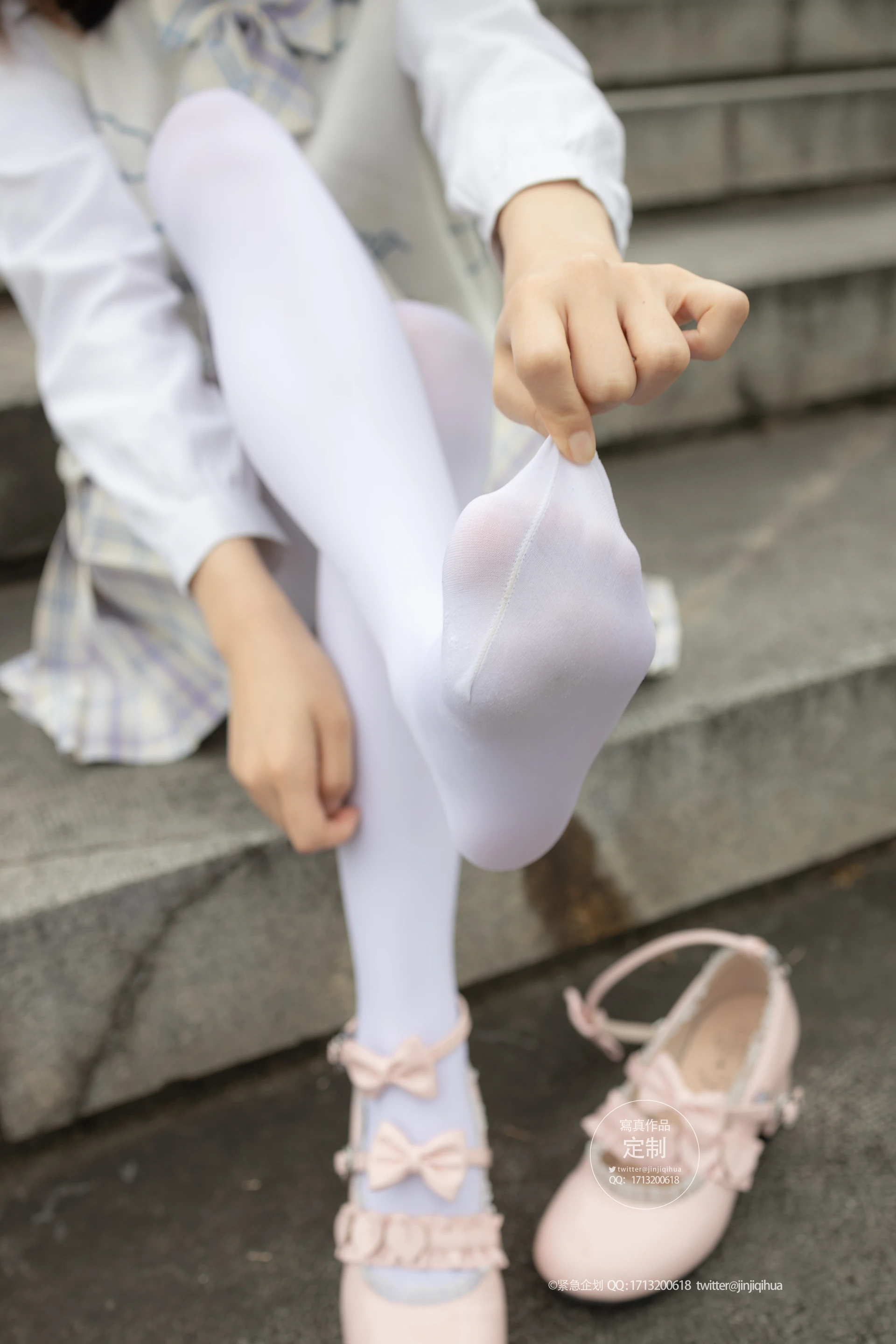 紧急企划 G-003 [70P-859M] 小奶糕MilkyJK, JK制服, 制服, 可爱, 学生装, 小奶糕Milky, 白丝, 紧急企划, 美腿, 美足