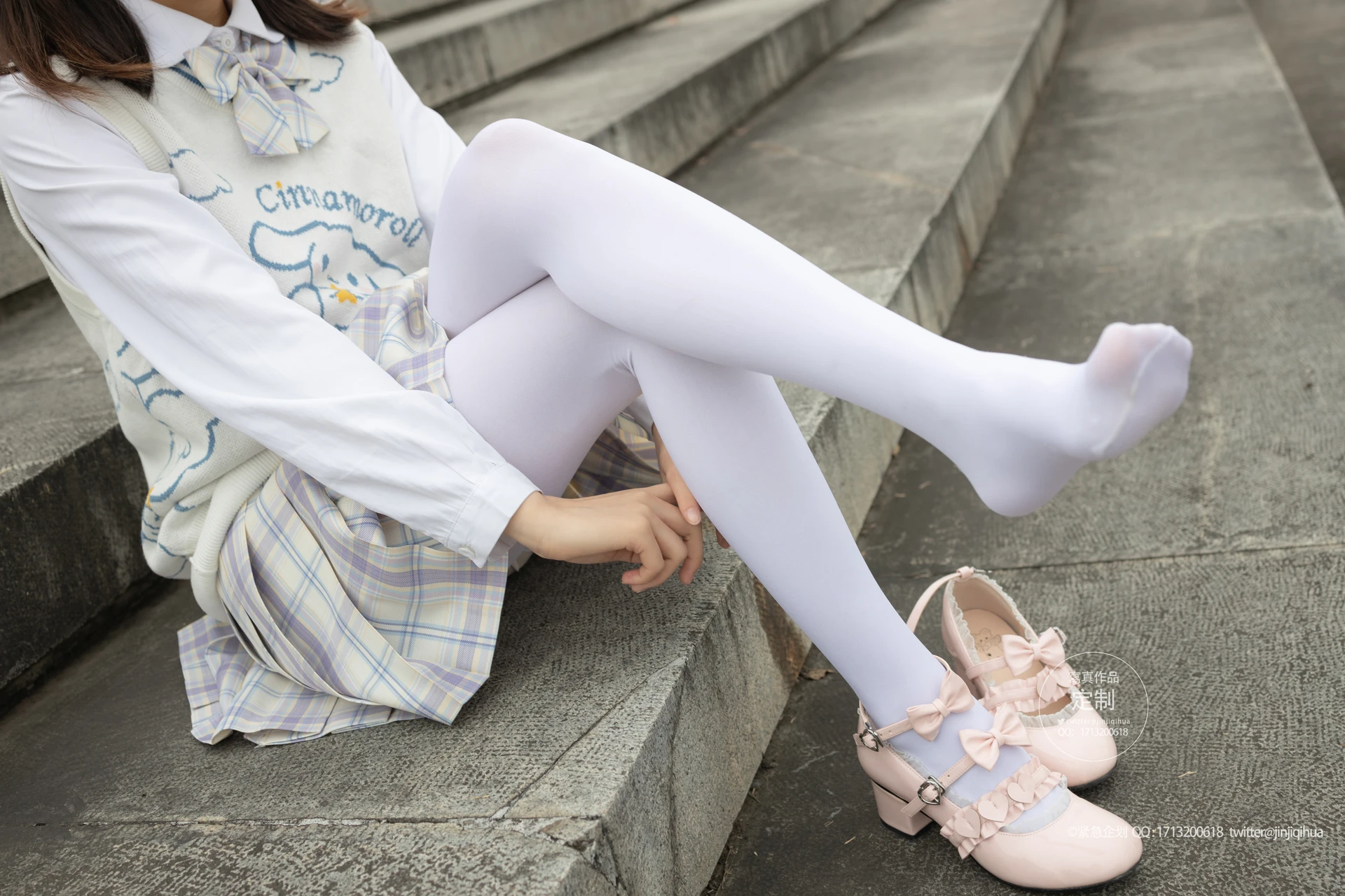 紧急企划 G-003 [70P-859M] 小奶糕MilkyJK, JK制服, 制服, 可爱, 学生装, 小奶糕Milky, 白丝, 紧急企划, 美腿, 美足