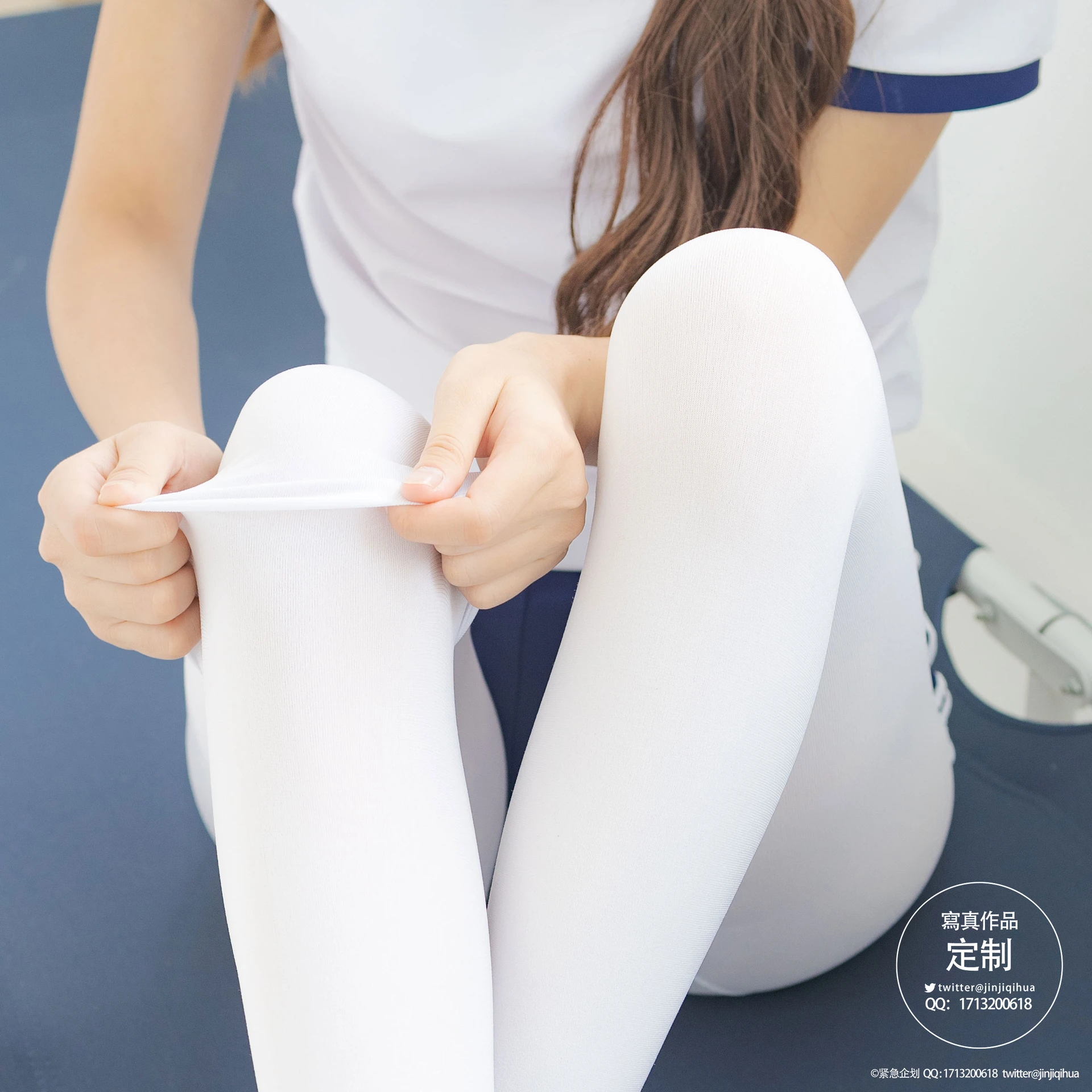 紧急企划 VOL.004 [69P1V-467M] 一只喵喵梓一只喵喵梓, 体操服, 双马尾, 可爱, 死库水, 白丝, 紧急企划, 美腿, 美足, 蕾丝