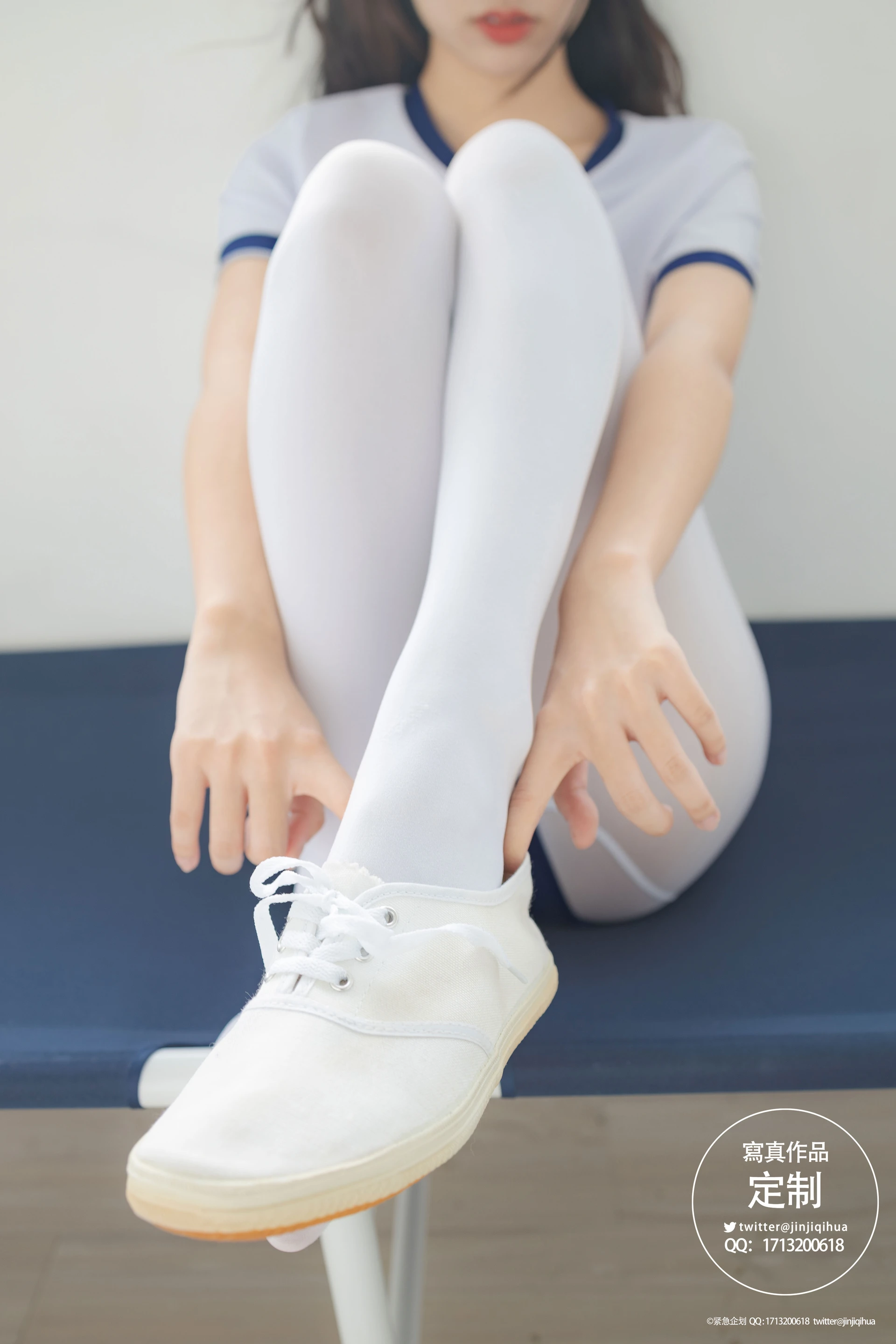 紧急企划 VOL.004 [69P1V-467M] 一只喵喵梓一只喵喵梓, 体操服, 双马尾, 可爱, 死库水, 白丝, 紧急企划, 美腿, 美足, 蕾丝