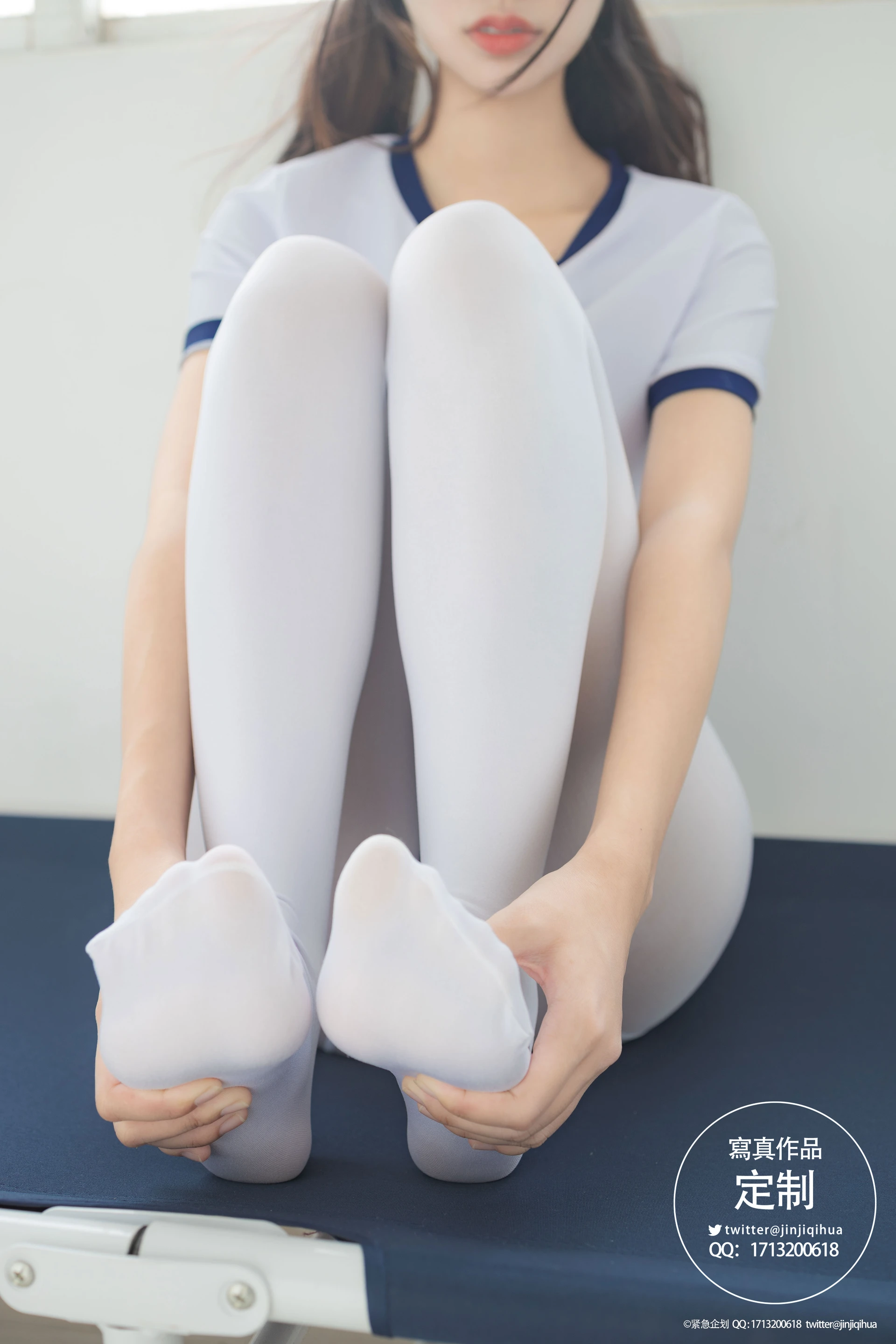 紧急企划 VOL.004 [69P1V-467M] 一只喵喵梓一只喵喵梓, 体操服, 双马尾, 可爱, 死库水, 白丝, 紧急企划, 美腿, 美足, 蕾丝