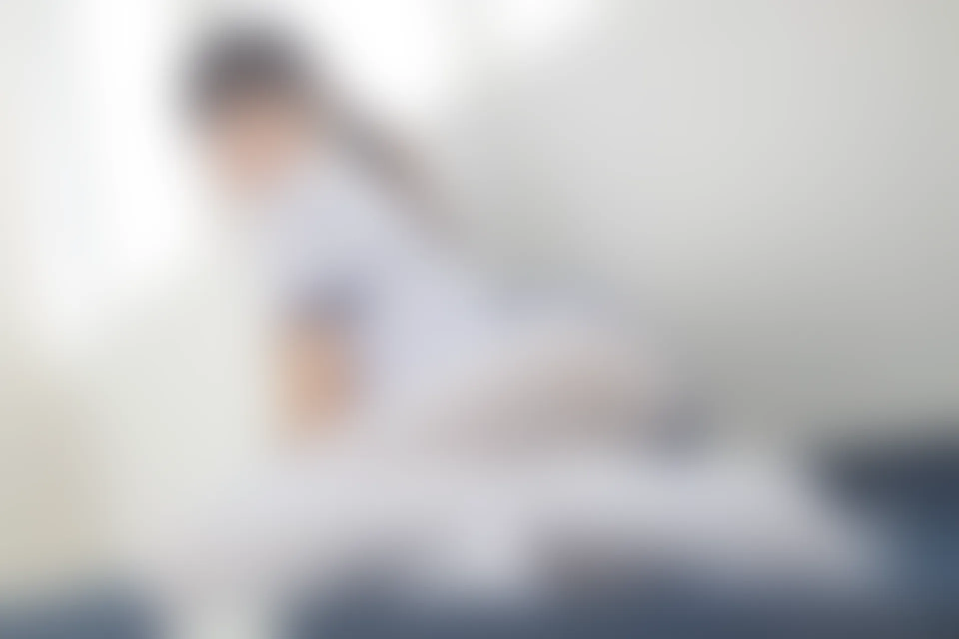 紧急企划 VOL.004 [69P1V-467M] 一只喵喵梓一只喵喵梓, 体操服, 双马尾, 可爱, 死库水, 白丝, 紧急企划, 美腿, 美足, 蕾丝