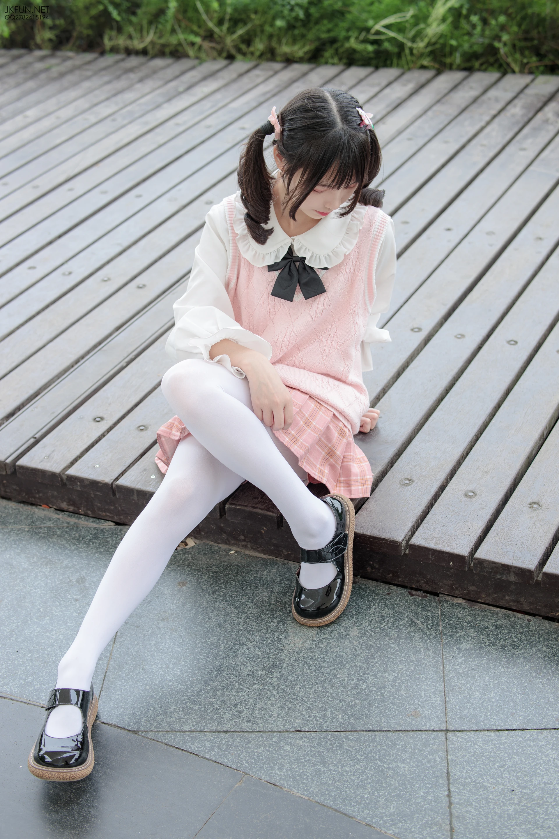 JKFUN-007 [126P1V-2.71G]JKFUN, 制服, 可爱, 学生装, 森萝财团, 白丝, 美腿