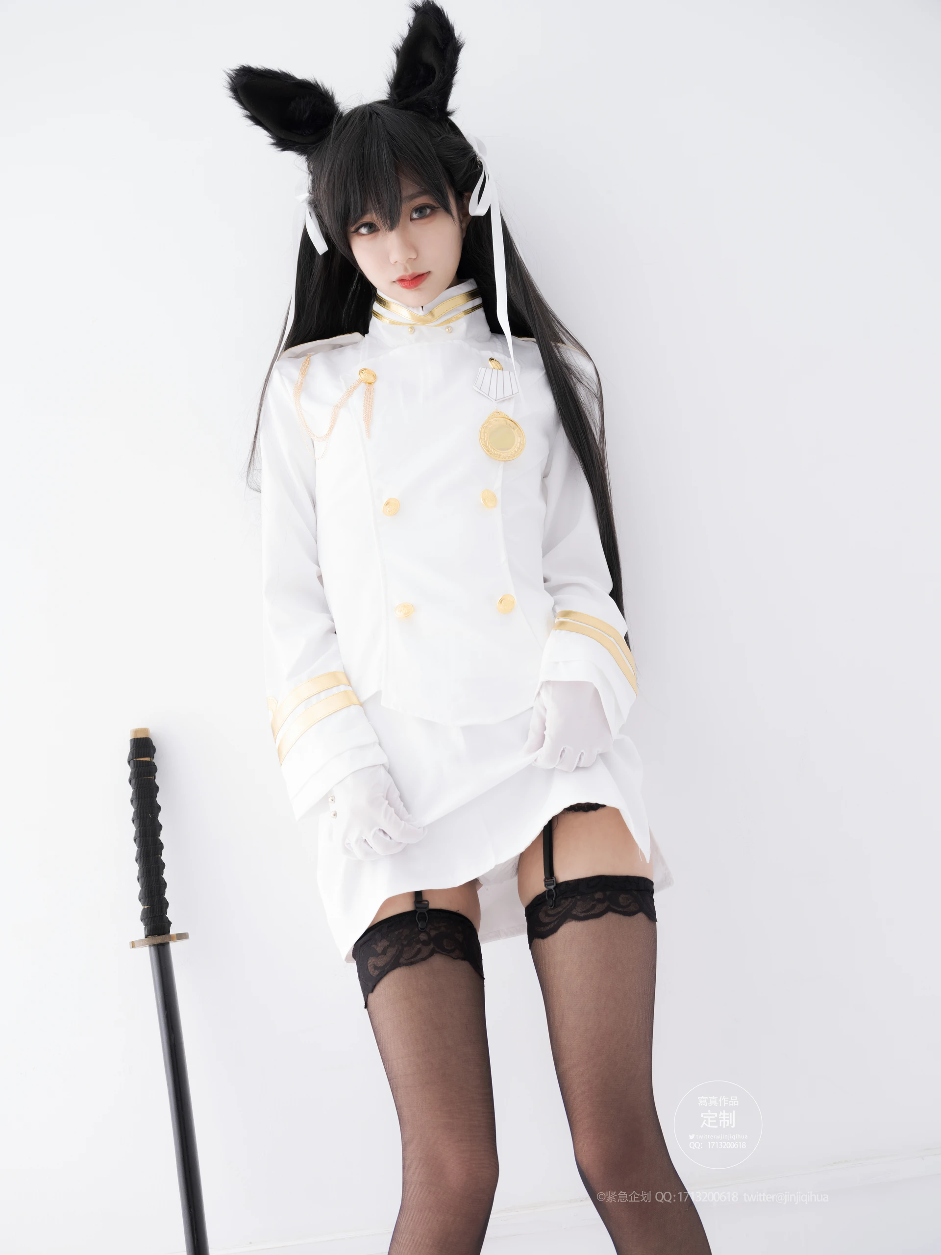 紧急企划 VOL.016 [80P1V-2.06G] 一只喵喵梓 爱宕黑丝一只喵喵梓, 制服, 爱宕, 紧急企划, 美腿, 美足, 黑丝