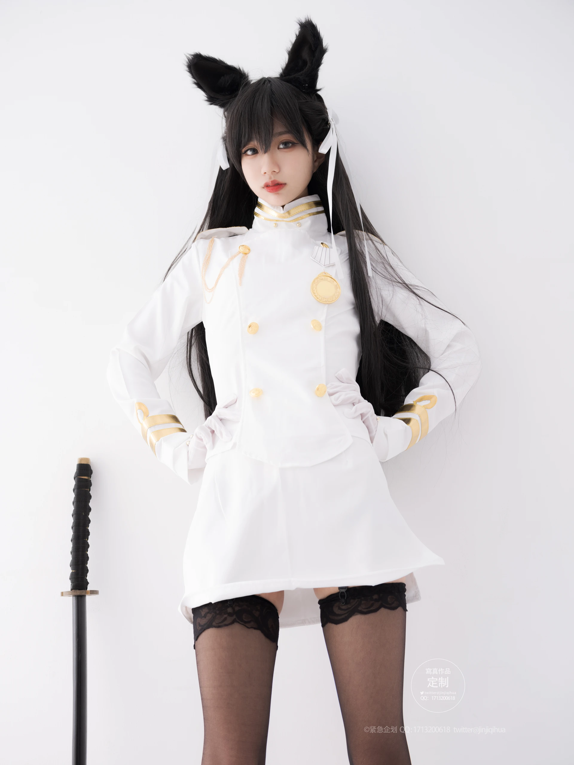 紧急企划 VOL.016 [80P1V-2.06G] 一只喵喵梓 爱宕黑丝一只喵喵梓, 制服, 爱宕, 紧急企划, 美腿, 美足, 黑丝