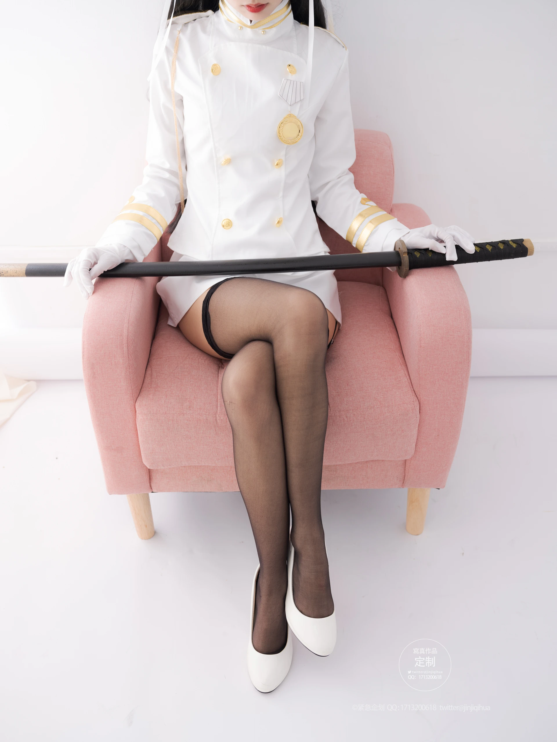 紧急企划 VOL.016 [80P1V-2.06G] 一只喵喵梓 爱宕黑丝一只喵喵梓, 制服, 爱宕, 紧急企划, 美腿, 美足, 黑丝