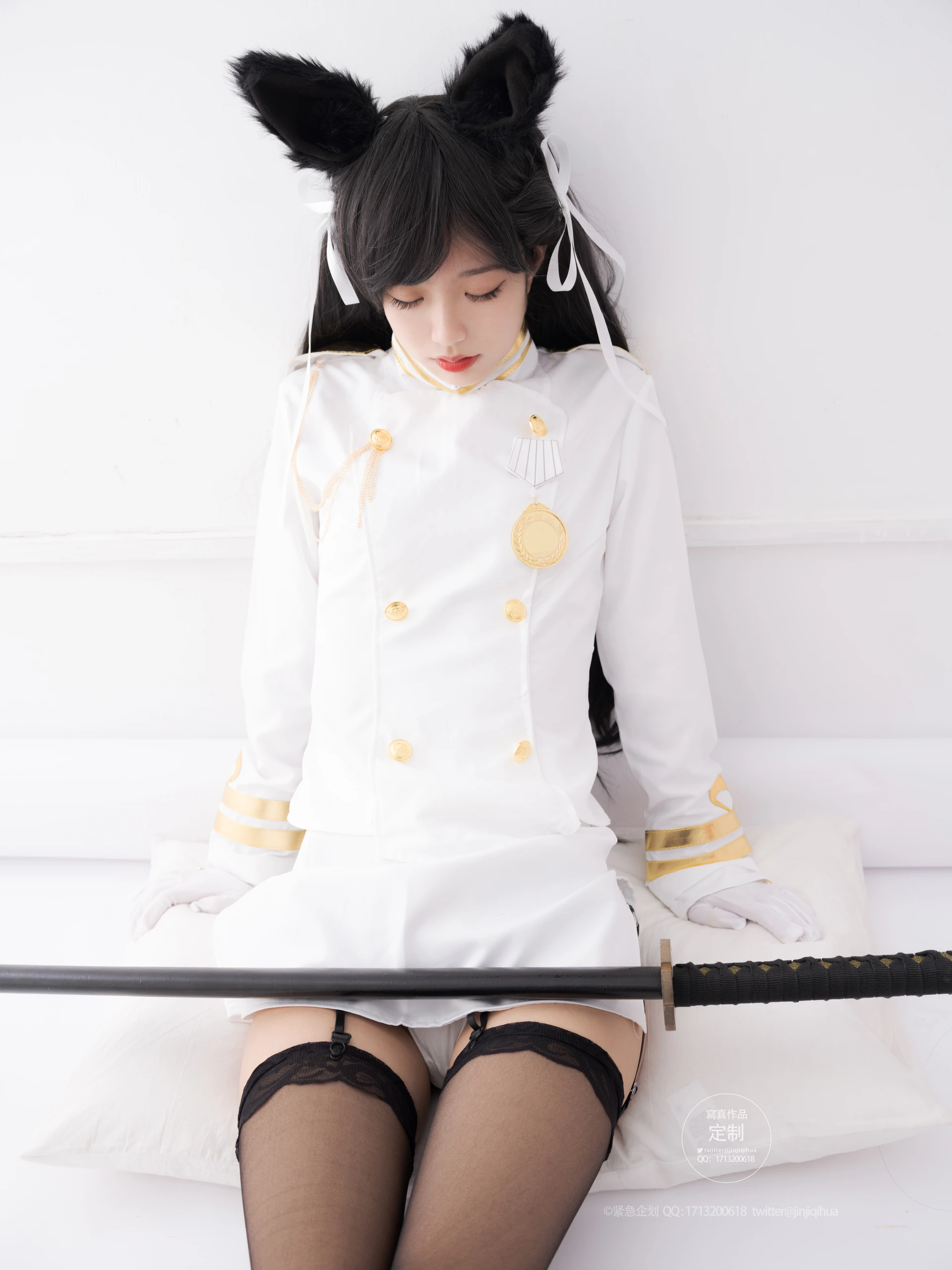 紧急企划 VOL.016 [80P1V-2.06G] 一只喵喵梓 爱宕黑丝一只喵喵梓, 制服, 爱宕, 紧急企划, 美腿, 美足, 黑丝