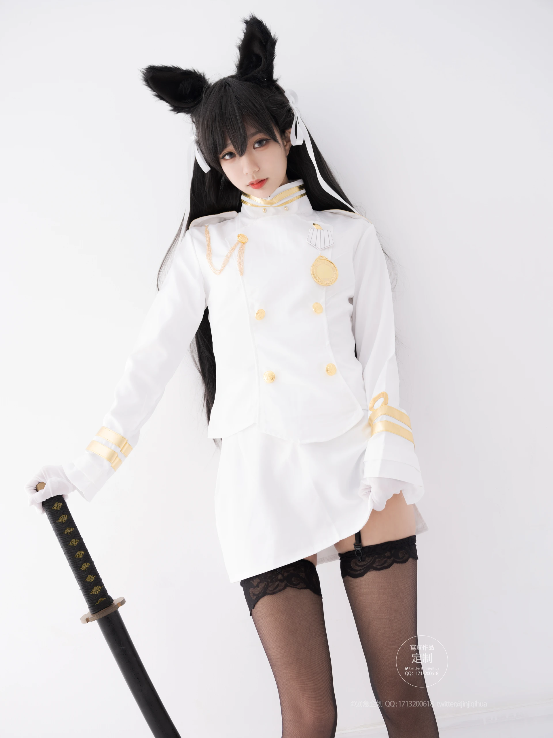 紧急企划 VOL.016 [80P1V-2.06G] 一只喵喵梓 爱宕黑丝一只喵喵梓, 制服, 爱宕, 紧急企划, 美腿, 美足, 黑丝