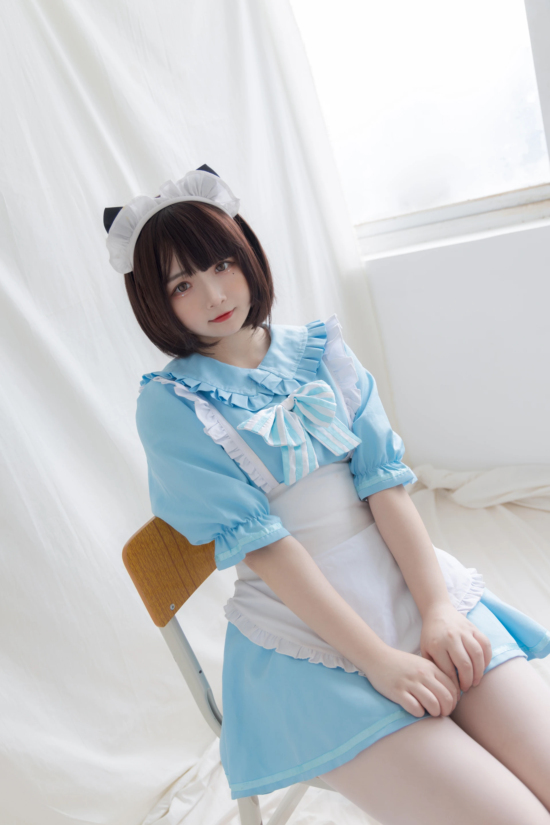 少女秩序 EX.06 古川kagura 蓝色猫女仆白丝美腿[42P-295.7M]古川kagura, 女仆, 少女秩序, 白丝, 美腿, 美足