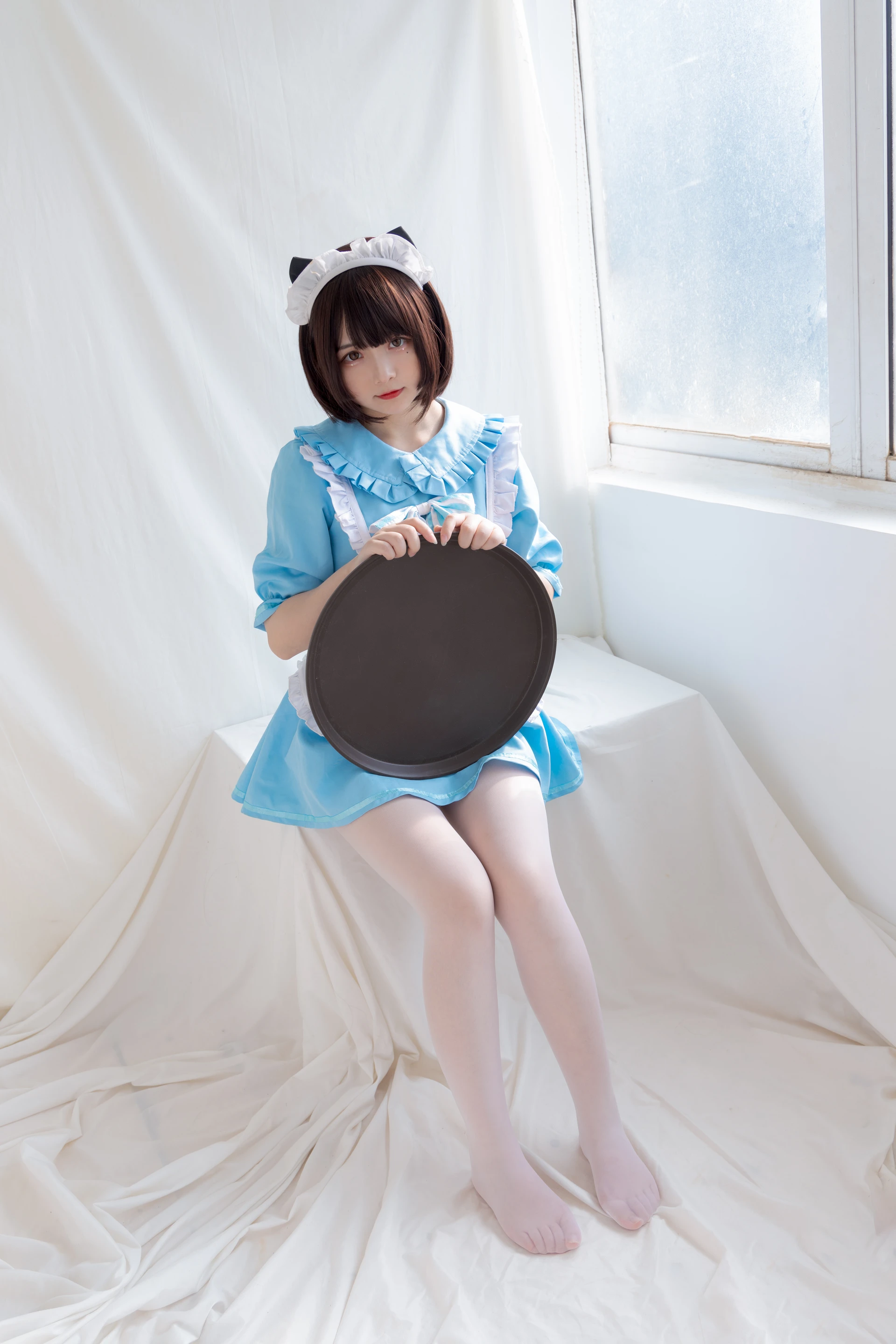 少女秩序 EX.06 古川kagura 蓝色猫女仆白丝美腿[42P-295.7M]古川kagura, 女仆, 少女秩序, 白丝, 美腿, 美足