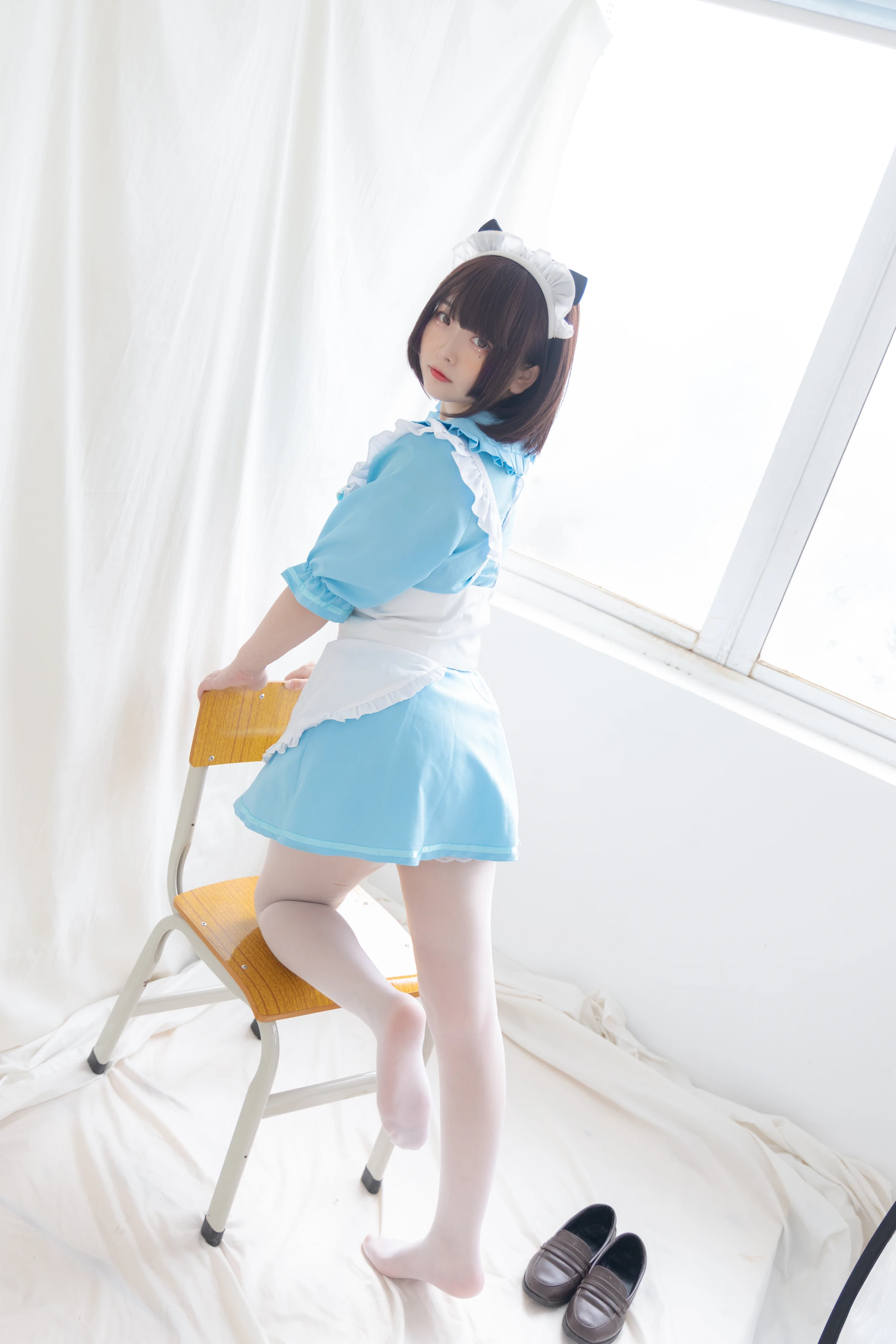 少女秩序 EX.06 古川kagura 蓝色猫女仆白丝美腿[42P-295.7M]古川kagura, 女仆, 少女秩序, 白丝, 美腿, 美足
