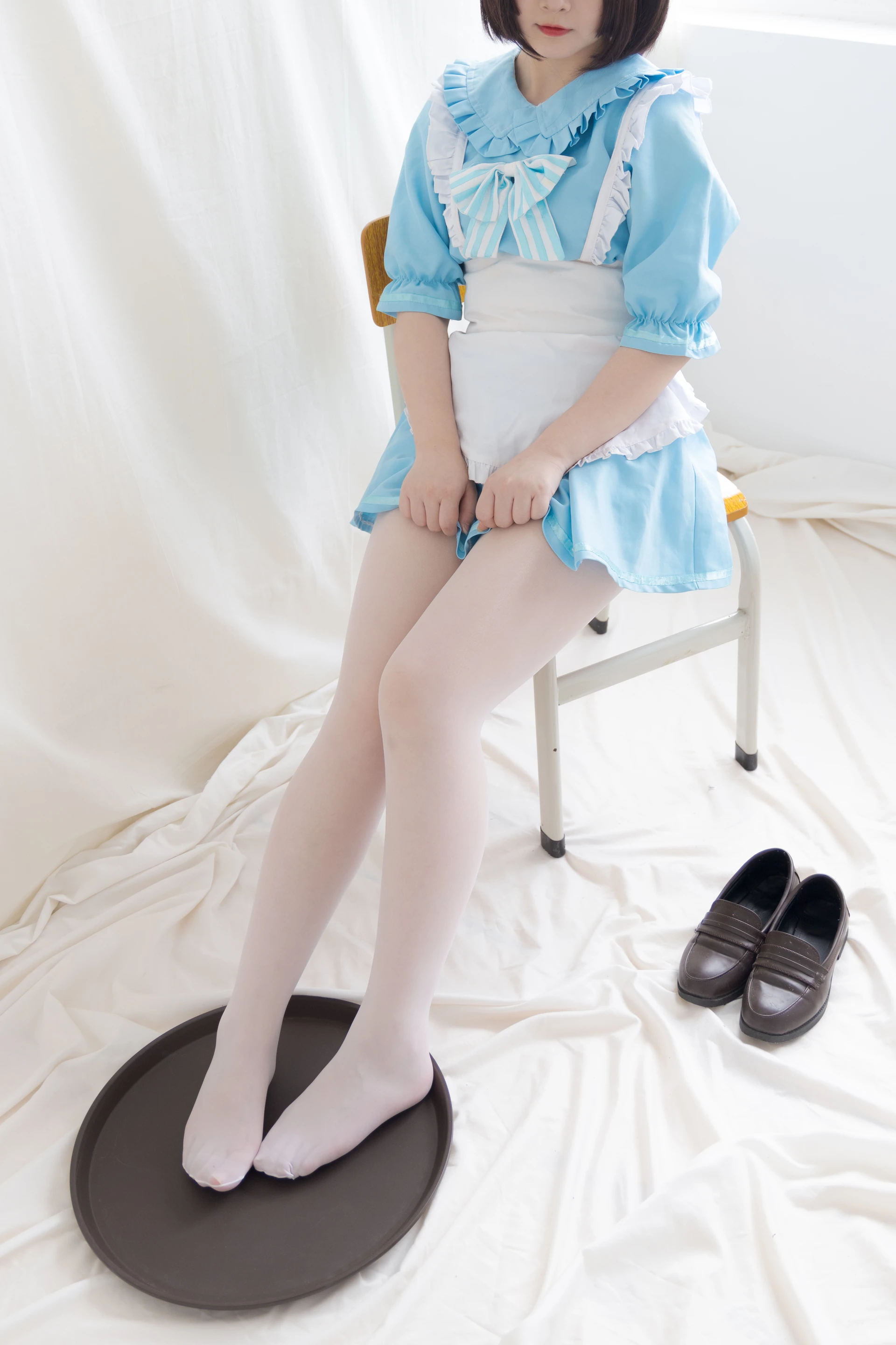 少女秩序 EX.06 古川kagura 蓝色猫女仆白丝美腿[42P-295.7M]古川kagura, 女仆, 少女秩序, 白丝, 美腿, 美足