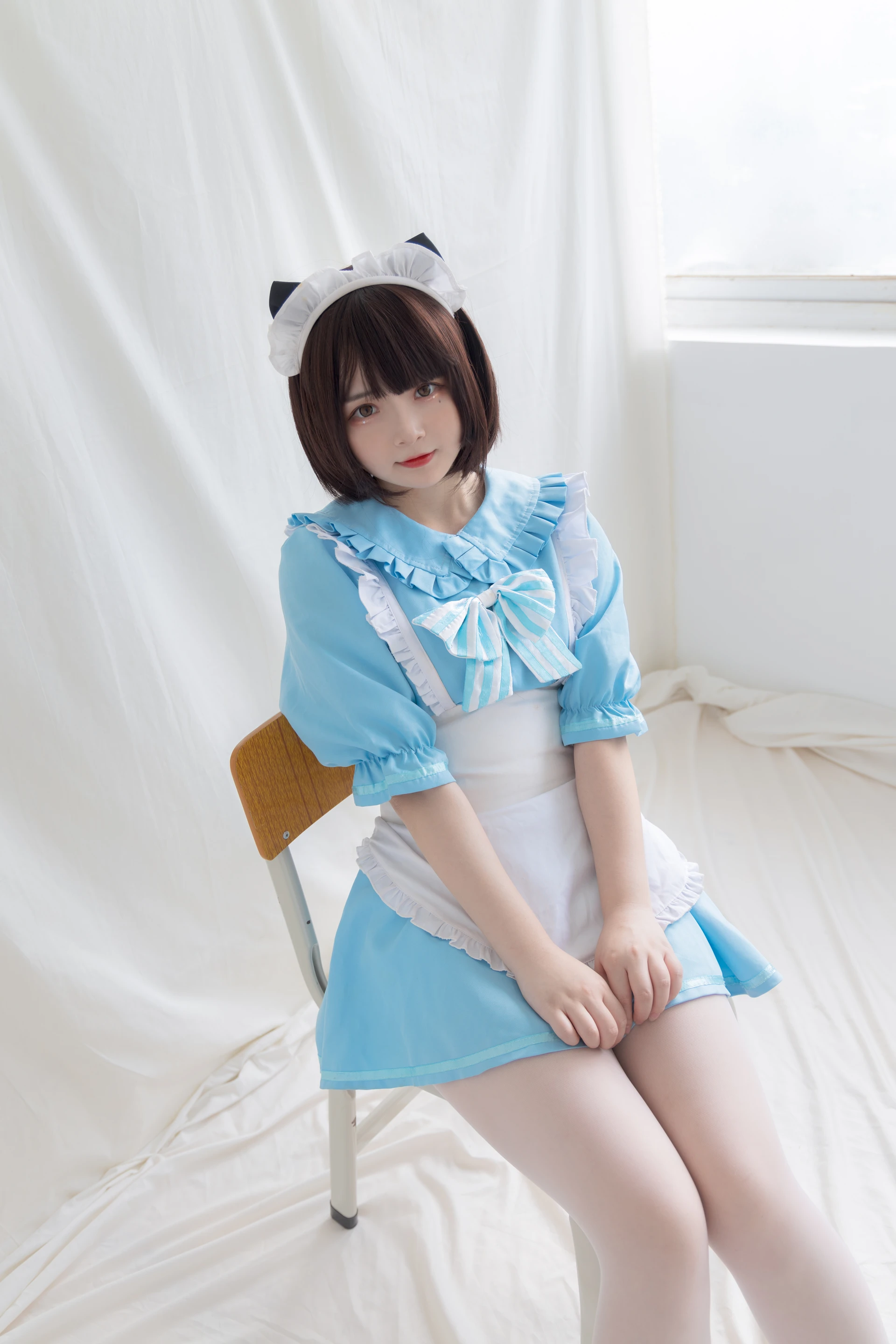 少女秩序 EX.06 古川kagura 蓝色猫女仆白丝美腿[42P-295.7M]古川kagura, 女仆, 少女秩序, 白丝, 美腿, 美足