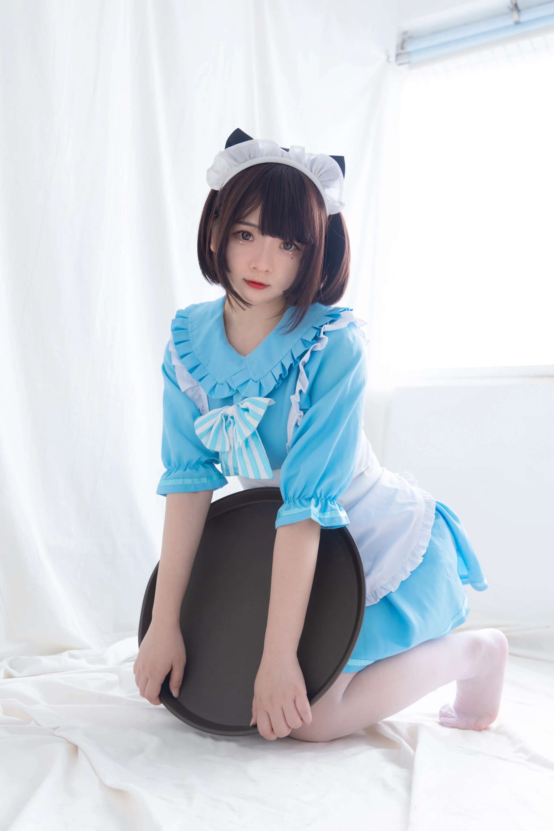 少女秩序 EX.06 古川kagura 蓝色猫女仆白丝美腿[42P-295.7M]古川kagura, 女仆, 少女秩序, 白丝, 美腿, 美足