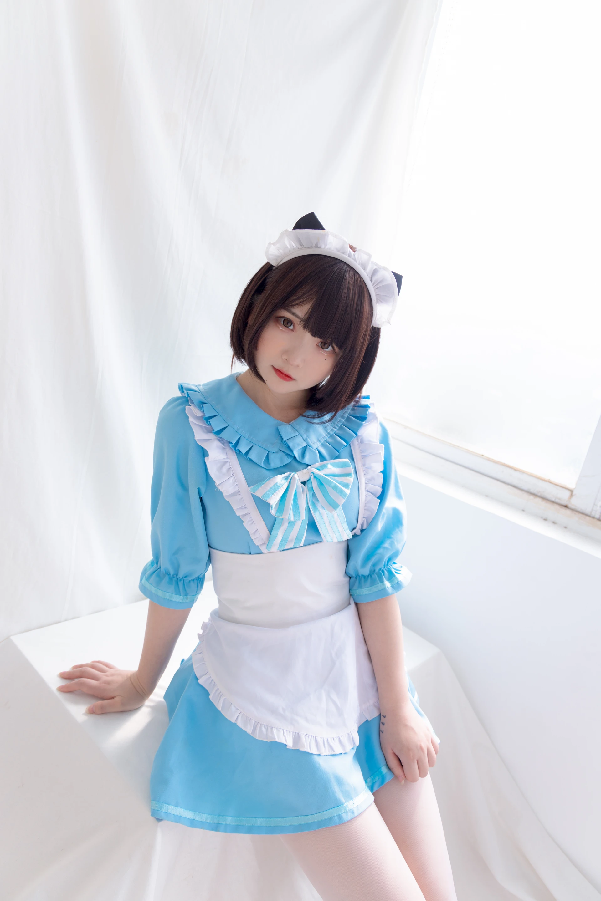 少女秩序 EX.06 古川kagura 蓝色猫女仆白丝美腿[42P-295.7M]古川kagura, 女仆, 少女秩序, 白丝, 美腿, 美足