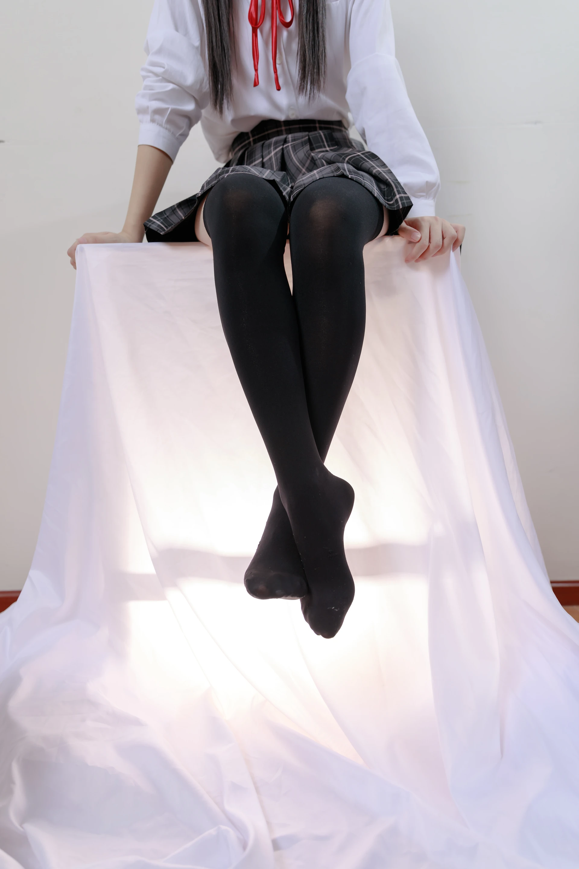 喵写真 R15-008 [91P1V-583M]可爱, 喵写真, 学生装, 美腿, 黑丝