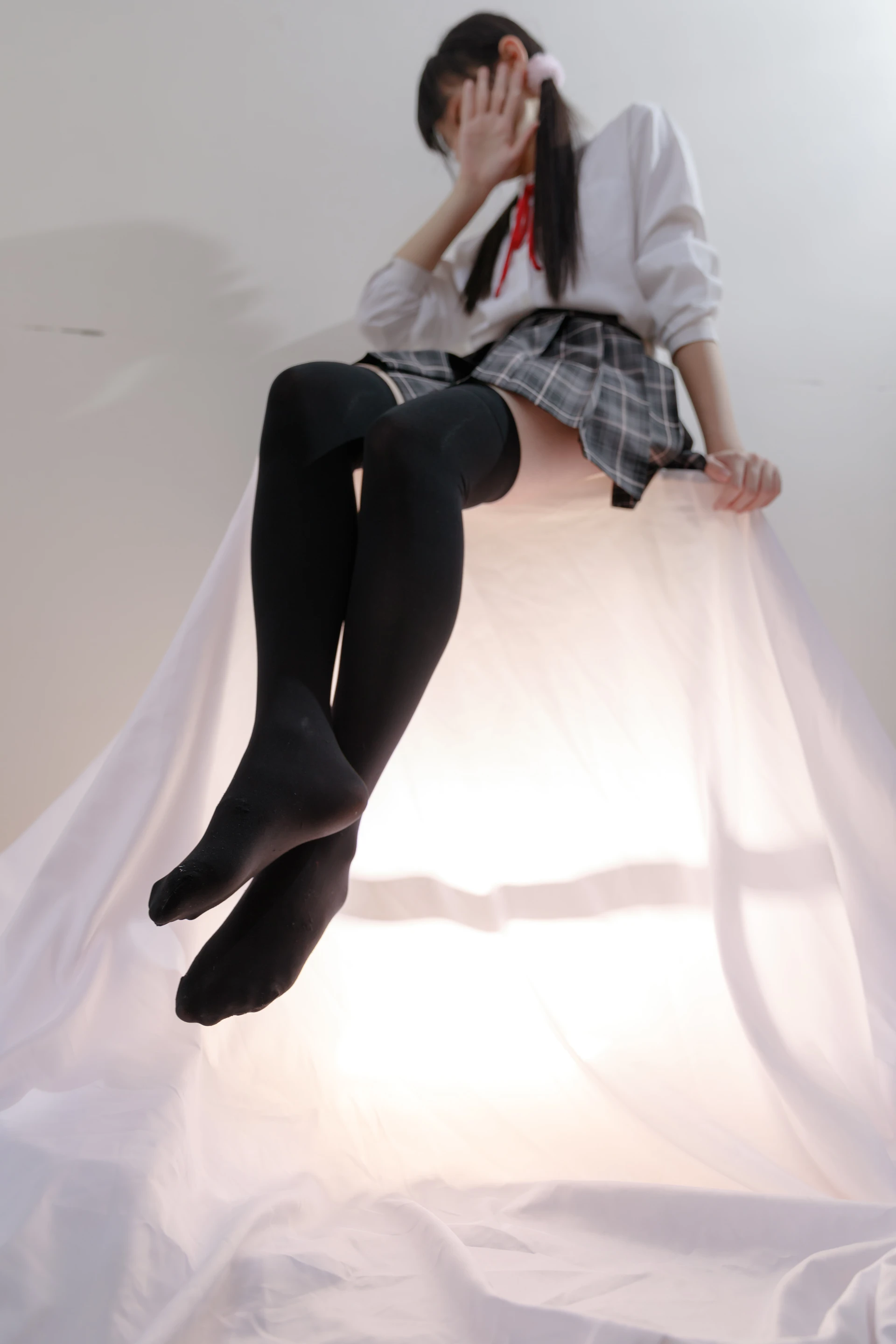 喵写真 R15-008 [91P1V-583M]可爱, 喵写真, 学生装, 美腿, 黑丝