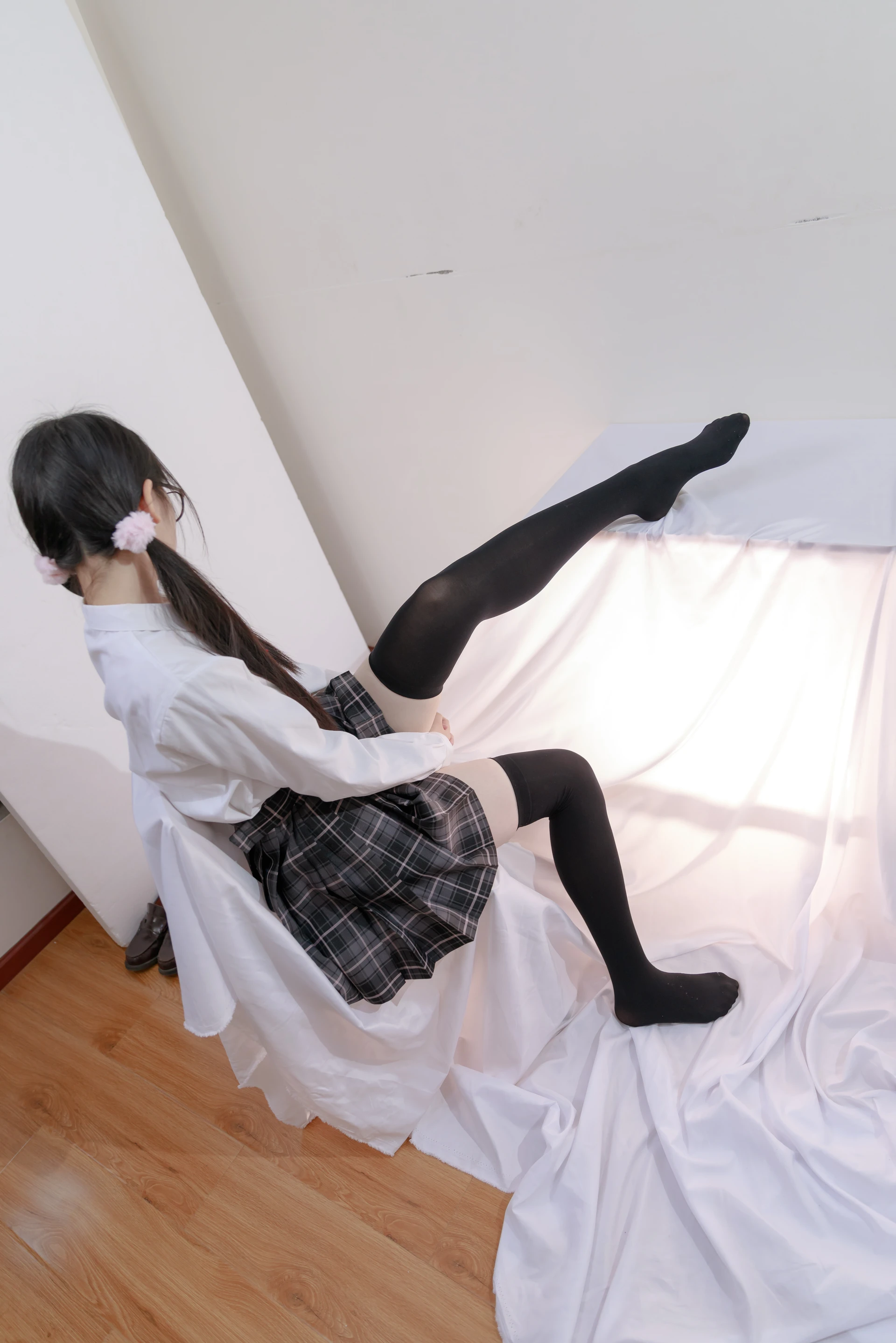 喵写真 R15-008 [91P1V-583M]可爱, 喵写真, 学生装, 美腿, 黑丝