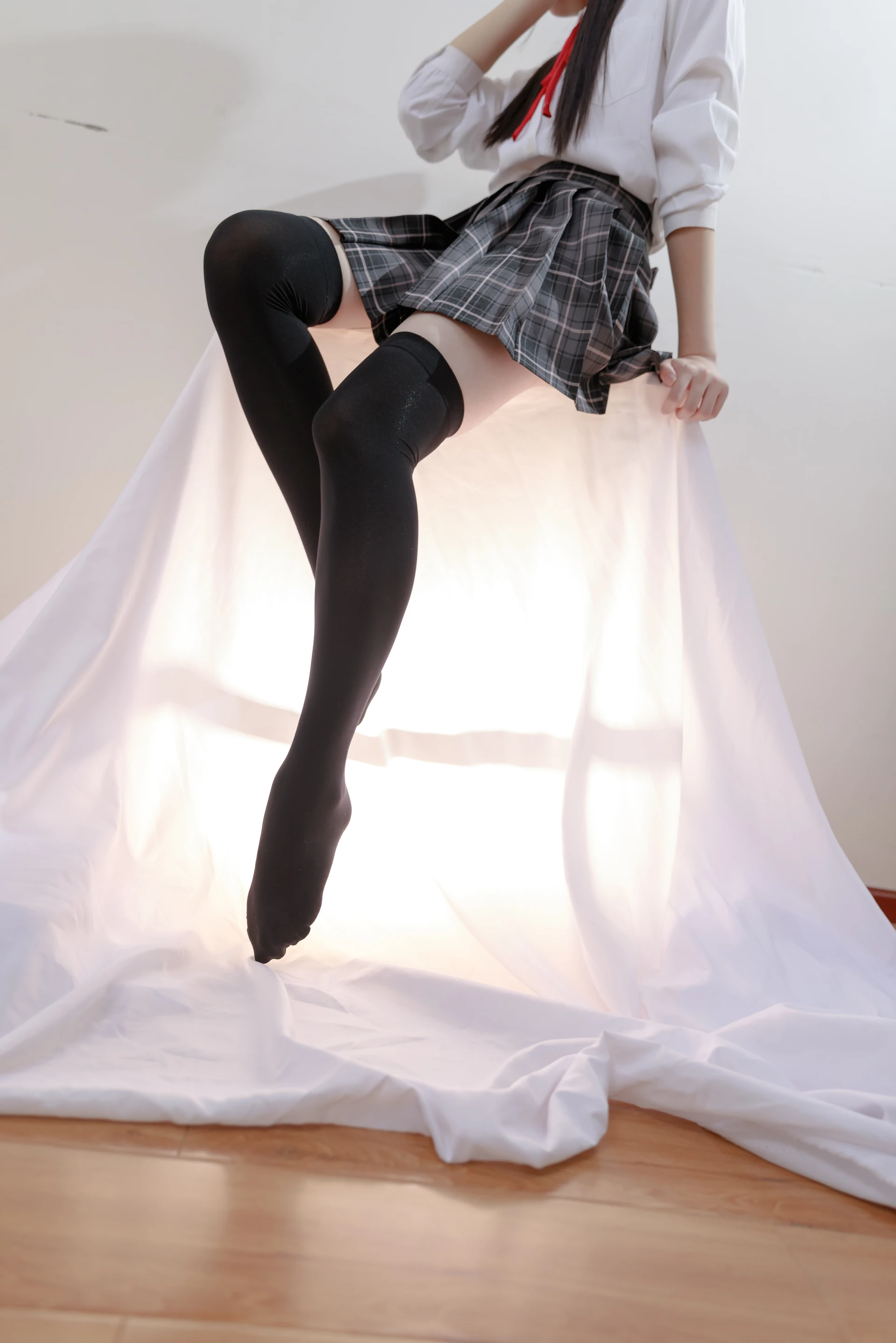 喵写真 R15-008 [91P1V-583M]可爱, 喵写真, 学生装, 美腿, 黑丝