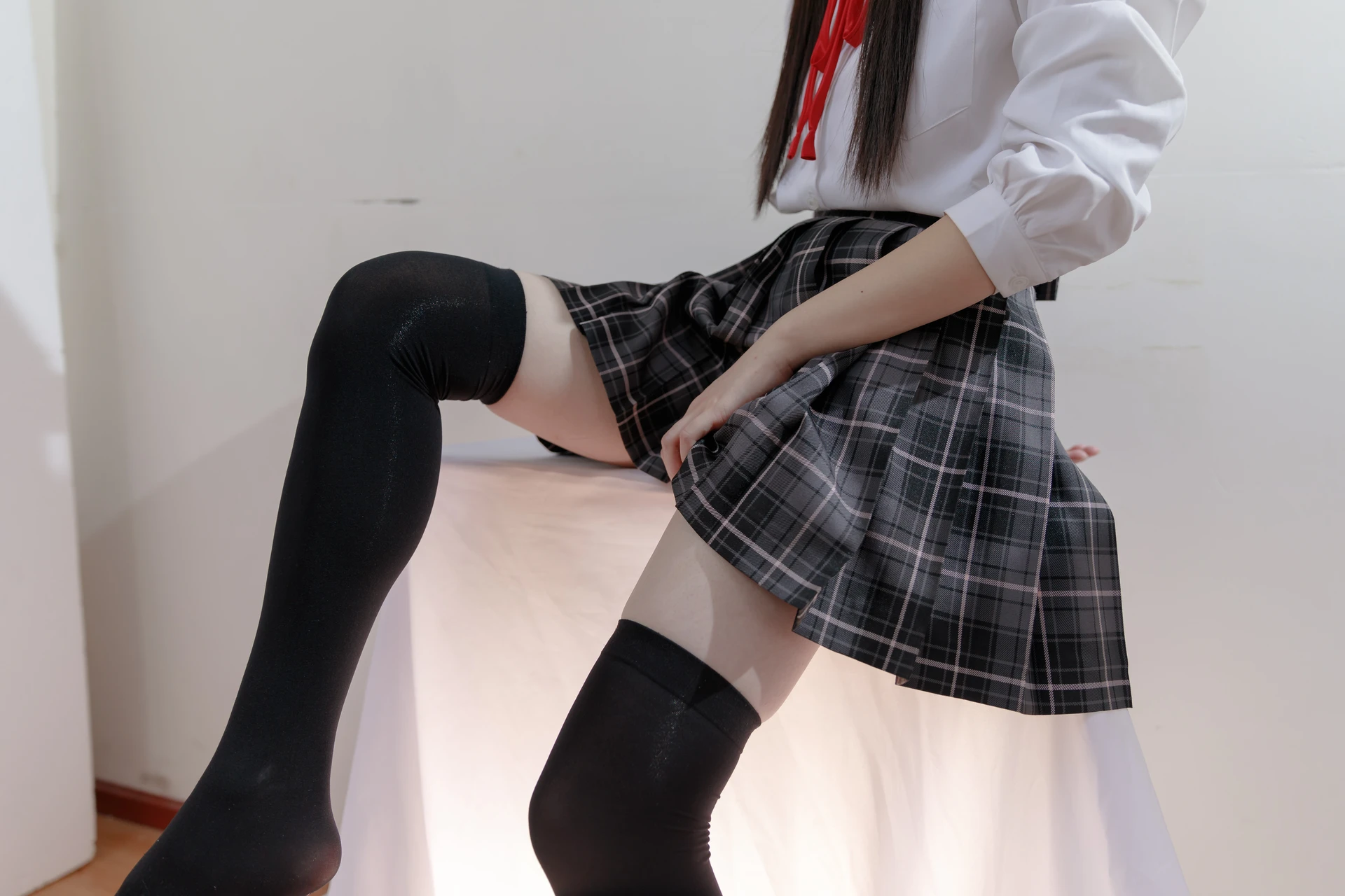 喵写真 R15-008 [91P1V-583M]可爱, 喵写真, 学生装, 美腿, 黑丝