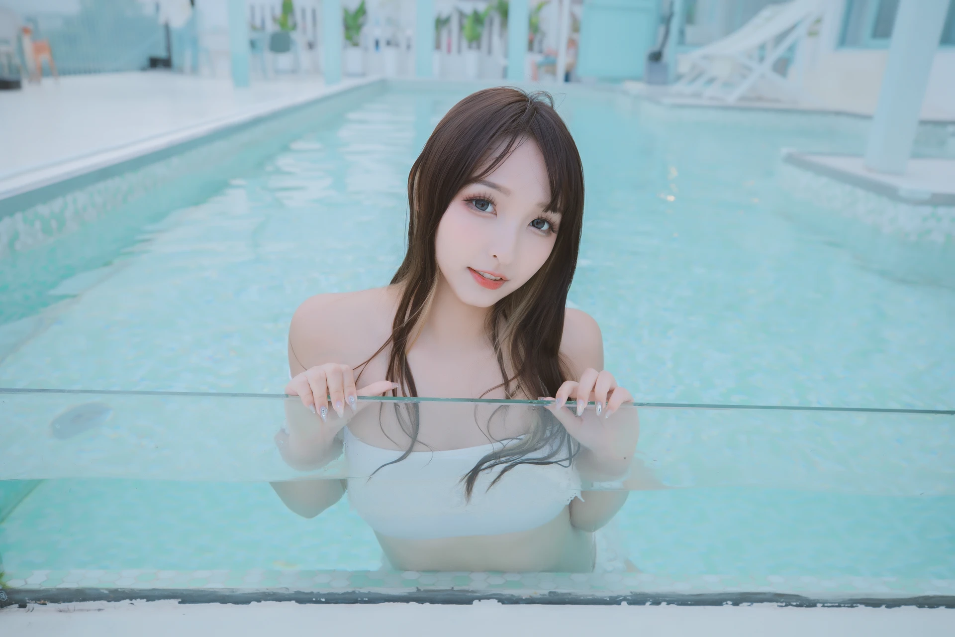 神楽坂真冬 第三季 序号2：《笑颜水时计》夏日比基尼 [150P3V-621MB]内衣, 泳衣, 泳装, 神楽坂真冬, 美腿, 美足