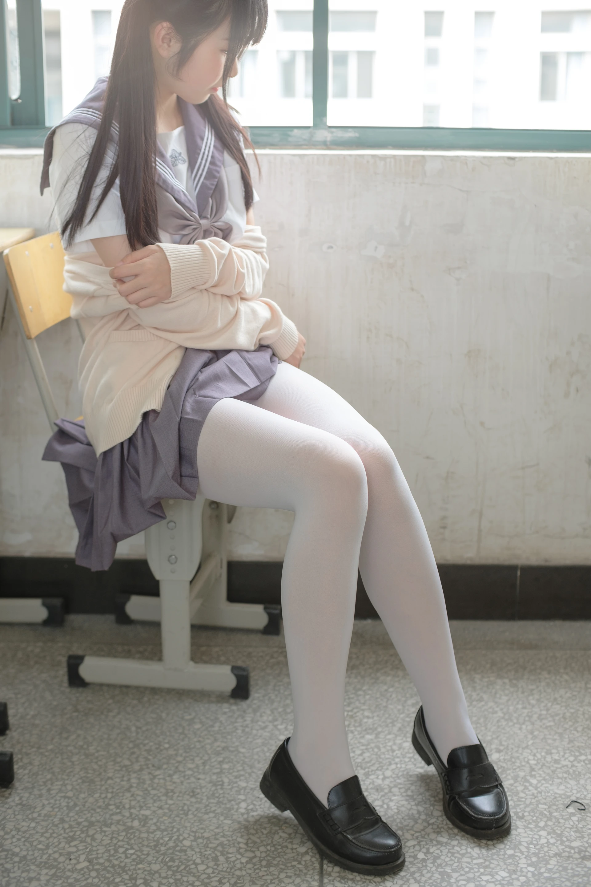 森萝财团 X-017 [99P1V-1.24G]学生装, 校服, 森萝财团, 白丝, 美腿