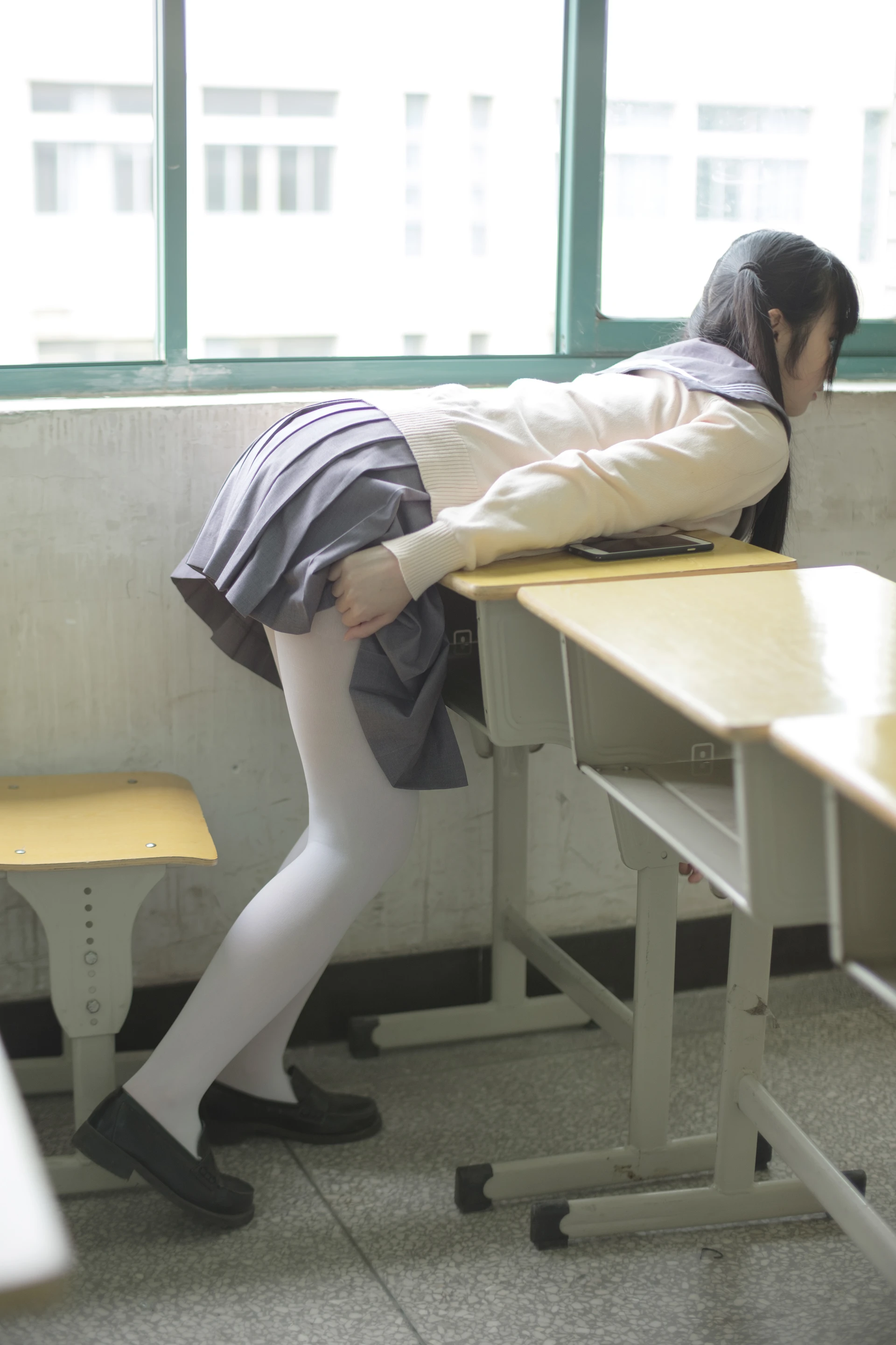 森萝财团 X-017 [99P1V-1.24G]学生装, 校服, 森萝财团, 白丝, 美腿