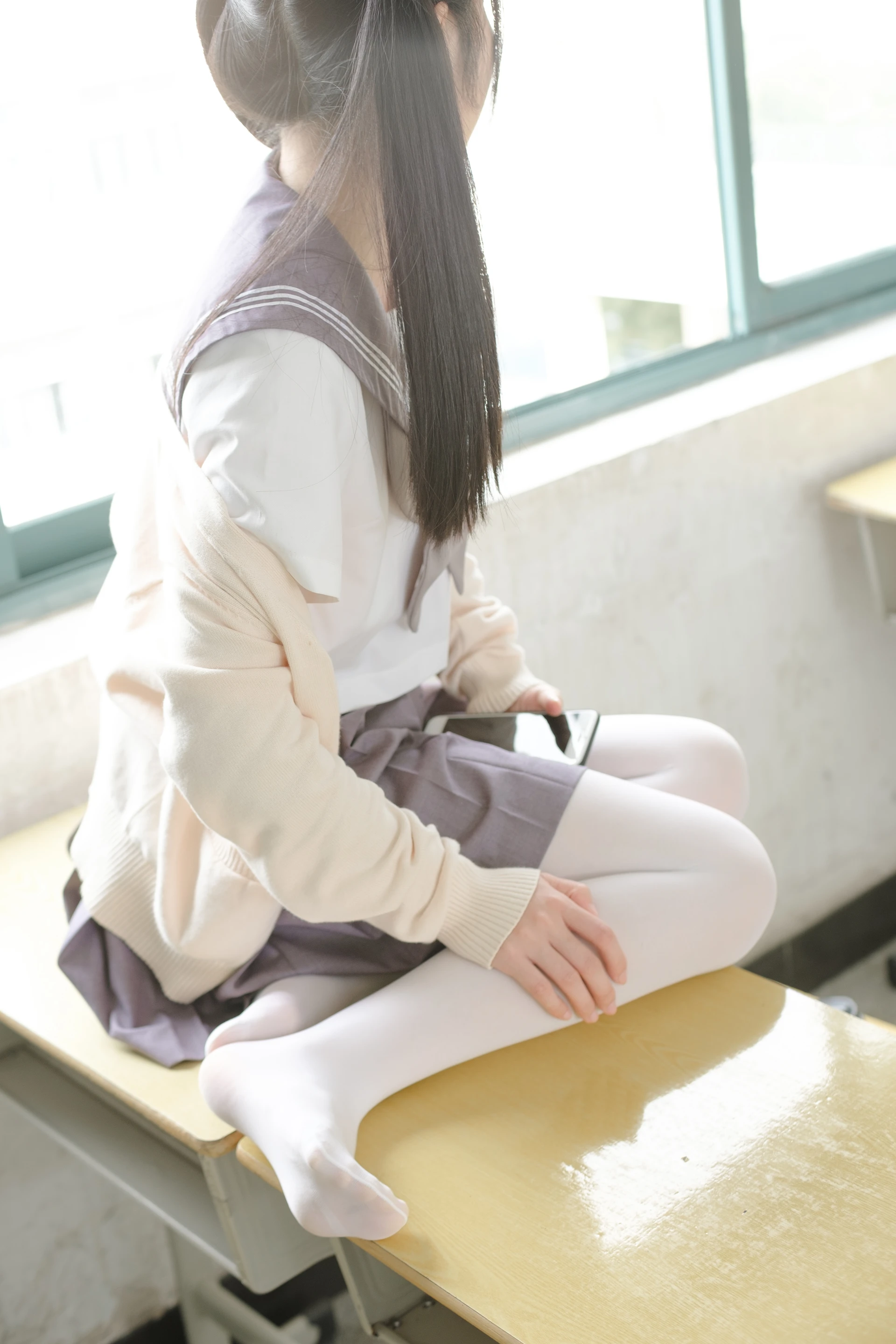 森萝财团 X-017 [99P1V-1.24G]学生装, 校服, 森萝财团, 白丝, 美腿
