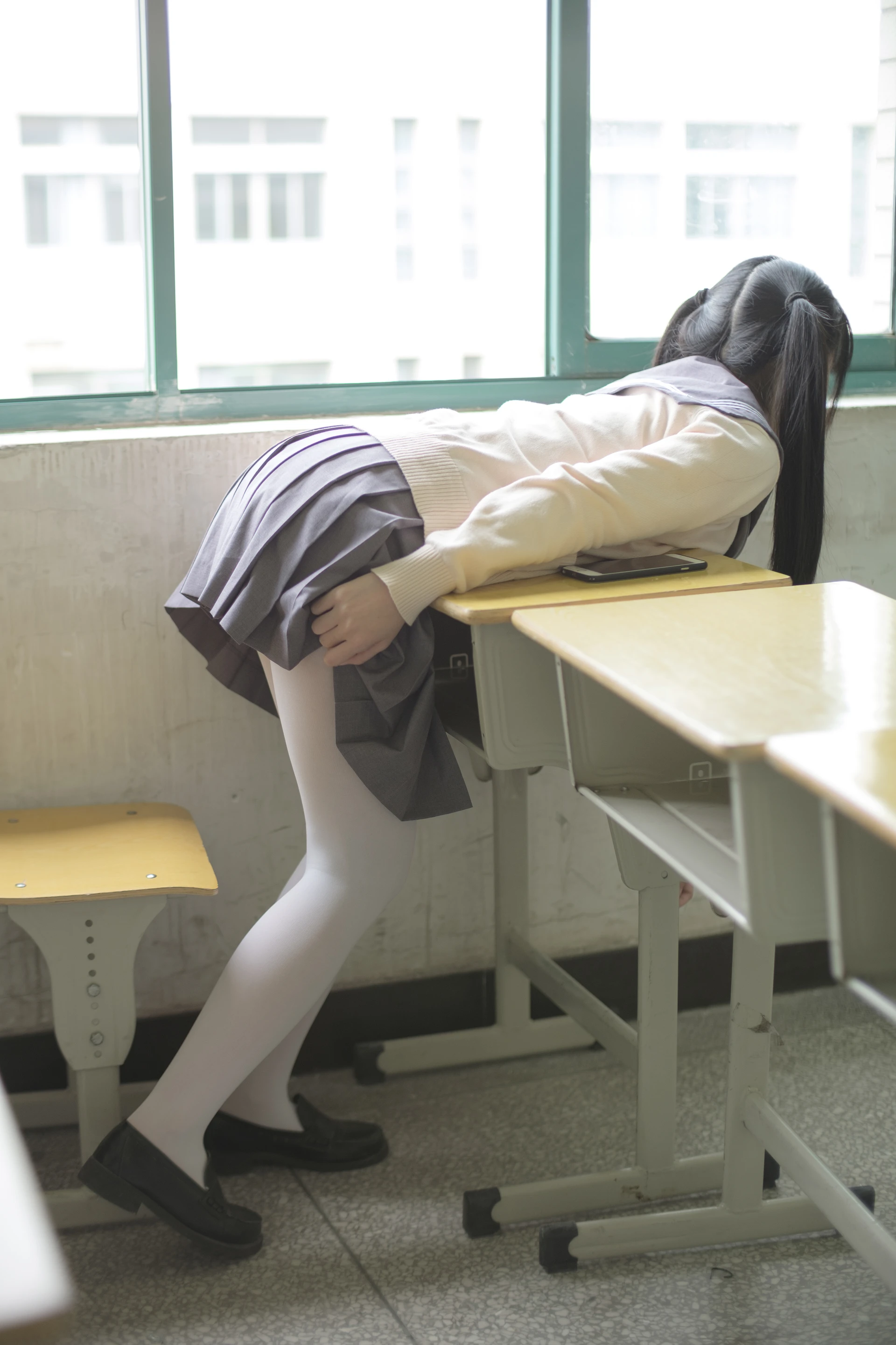 森萝财团 X-017 [99P1V-1.24G]学生装, 校服, 森萝财团, 白丝, 美腿