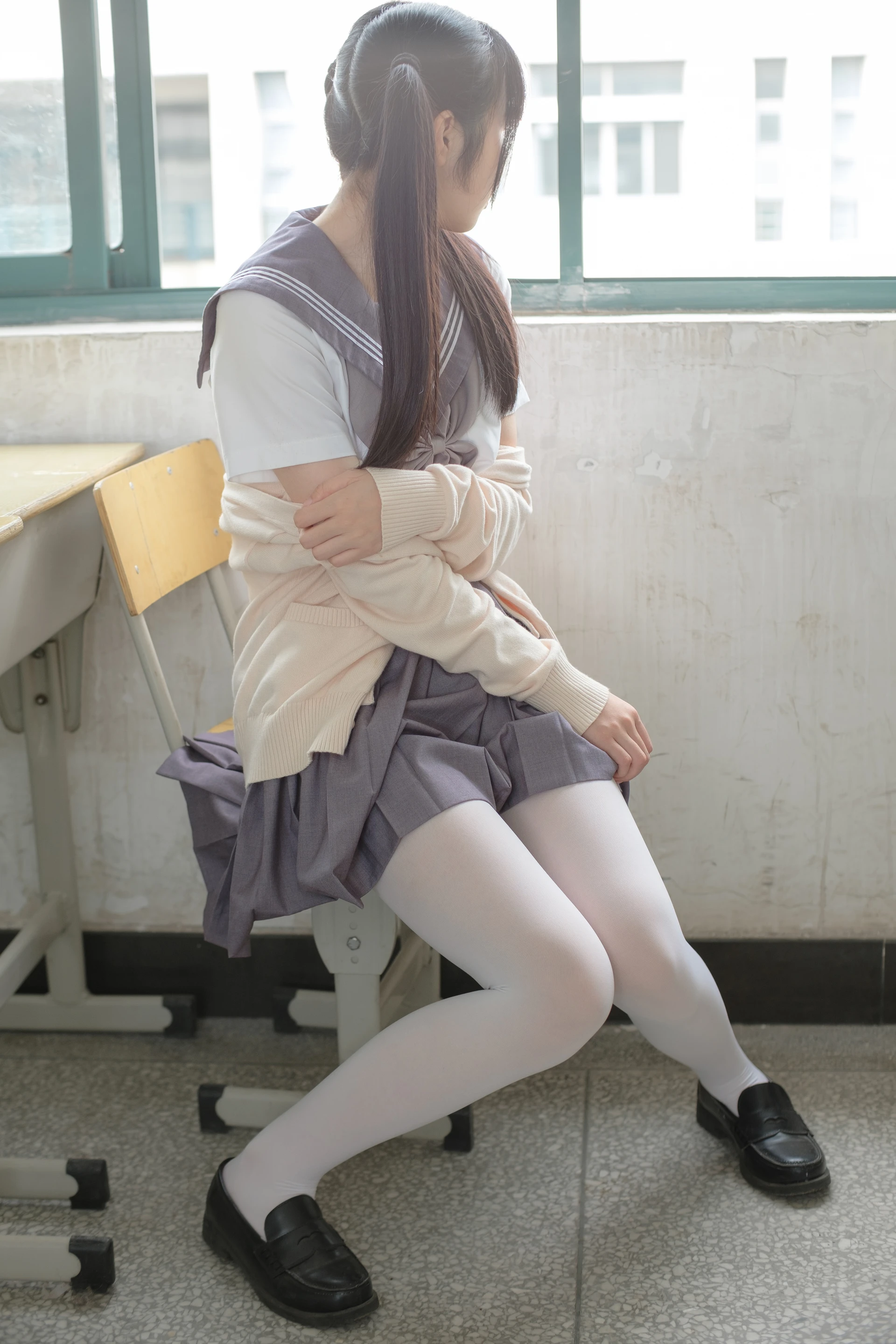 森萝财团 X-017 [99P1V-1.24G]学生装, 校服, 森萝财团, 白丝, 美腿