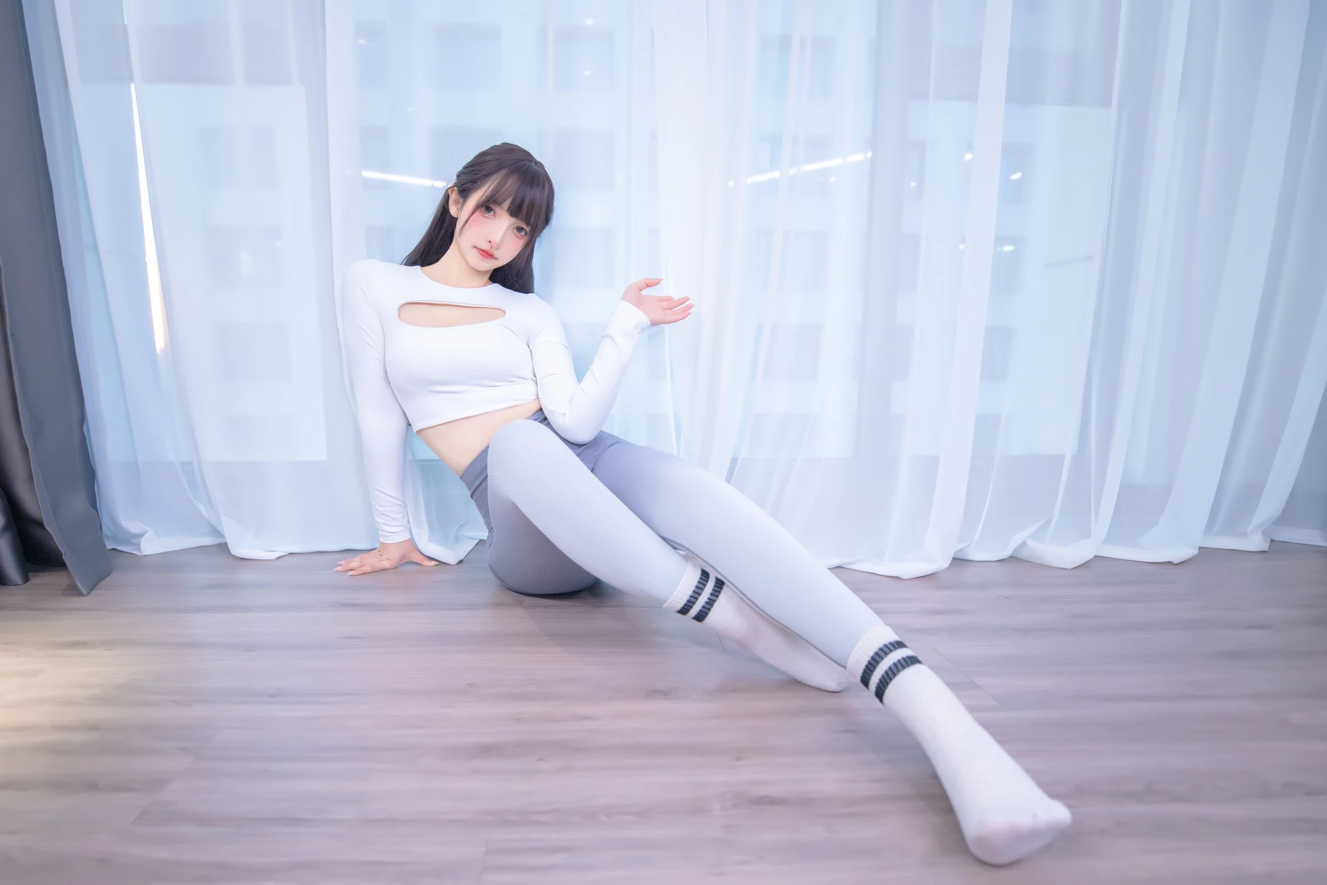 神楽坂真冬 第四季 序号5：《瑜伽少女》 [75P-205MB]内衣, 双马尾, 瑜伽服, 神楽坂真冬, 美腿, 美足