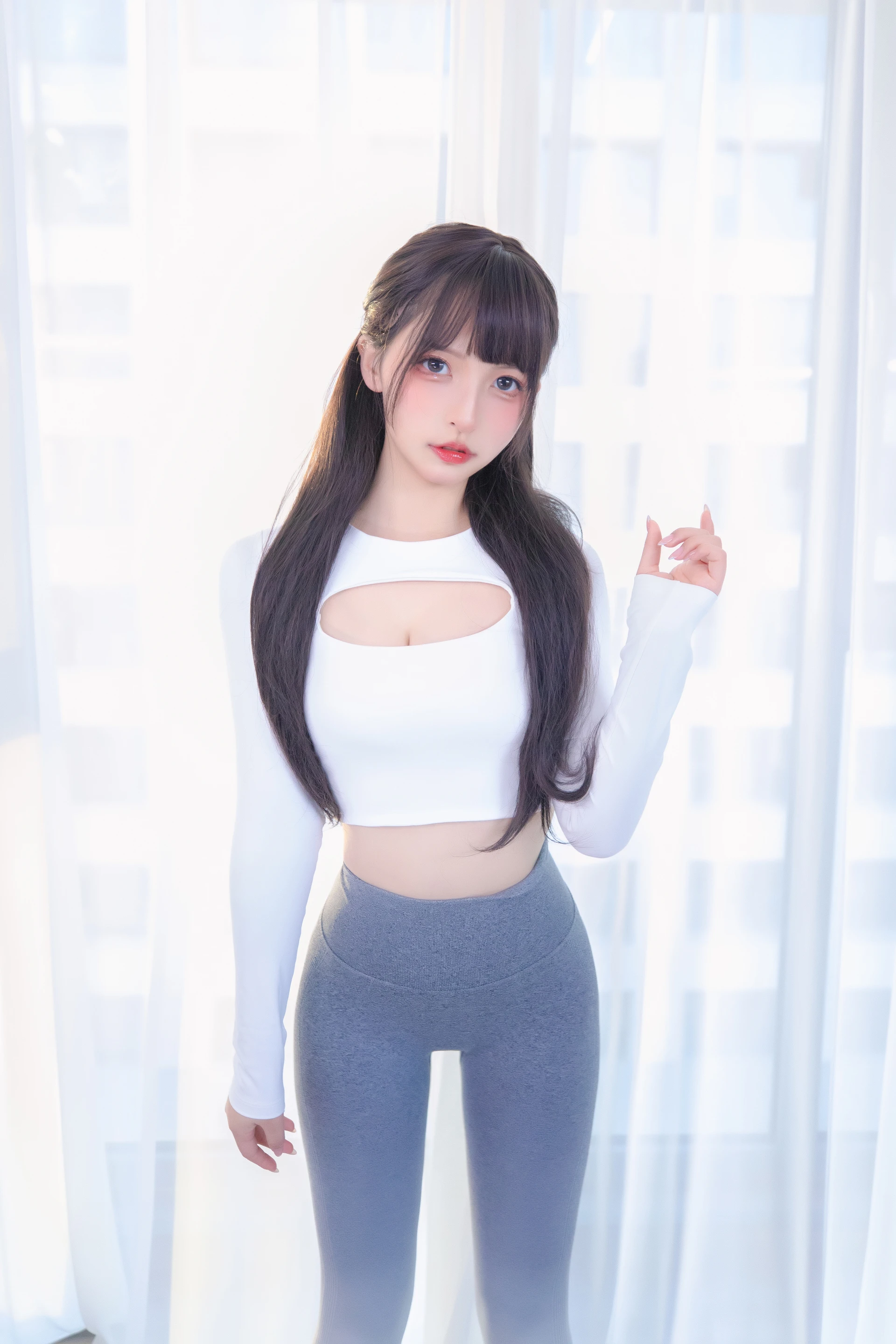 神楽坂真冬 第四季 序号5：《瑜伽少女》 [75P-205MB]内衣, 双马尾, 瑜伽服, 神楽坂真冬, 美腿, 美足