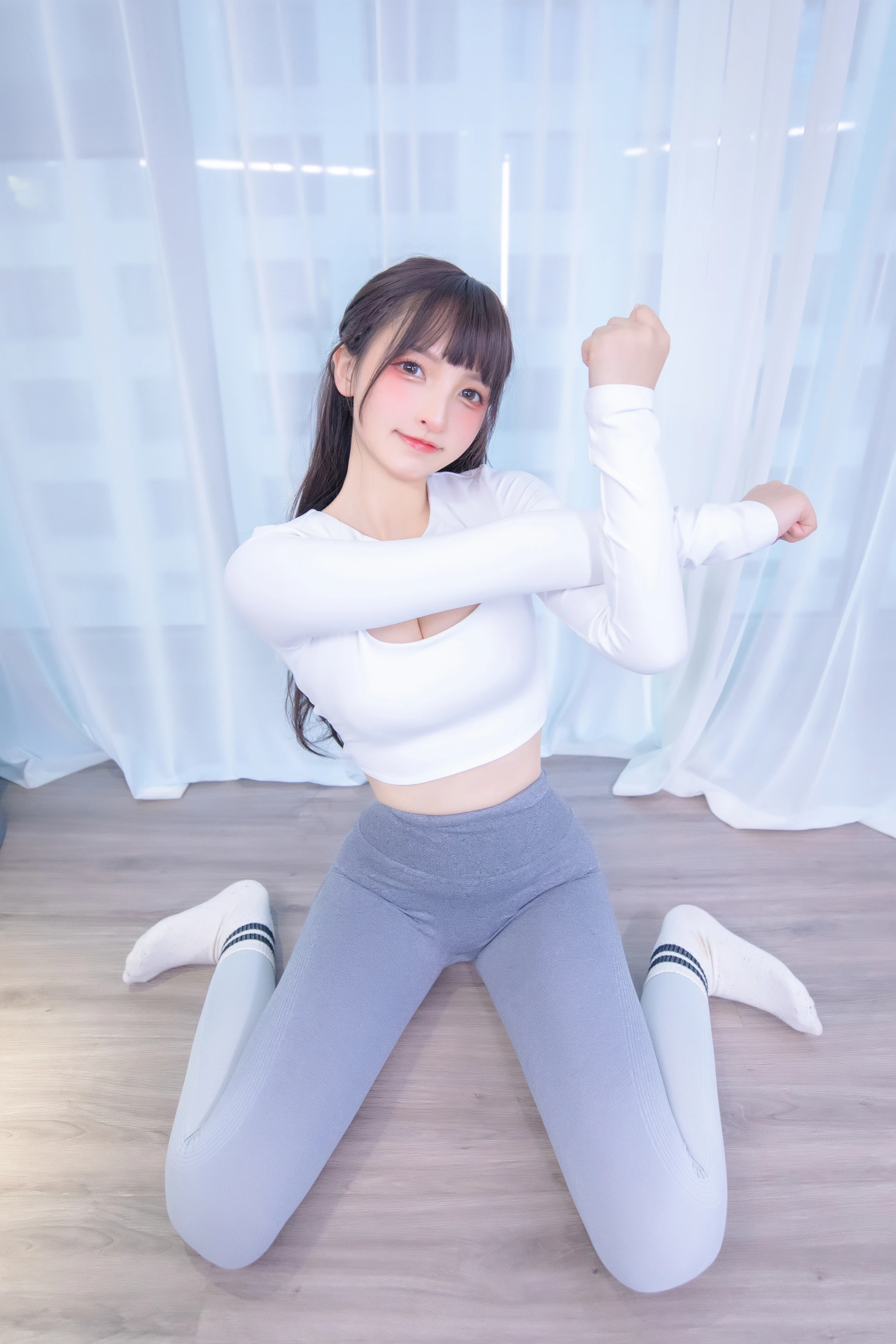 神楽坂真冬 第四季 序号5：《瑜伽少女》 [75P-205MB]内衣, 双马尾, 瑜伽服, 神楽坂真冬, 美腿, 美足