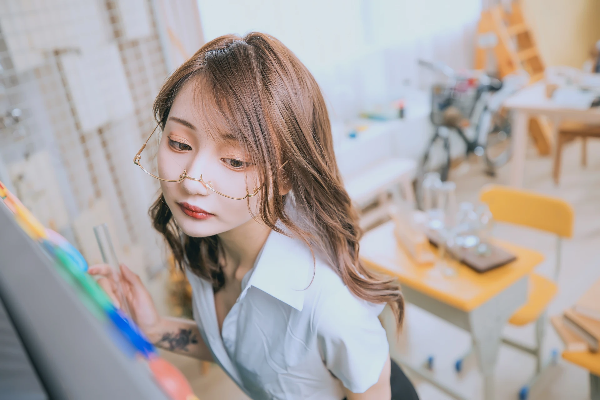 神楽坂真冬 第三季 序号3：《数之歌》百合教室 [150P3V-617MB]JK制服, OL制服, 内衣, 神楽坂真冬, 美腿, 美足, 黑丝